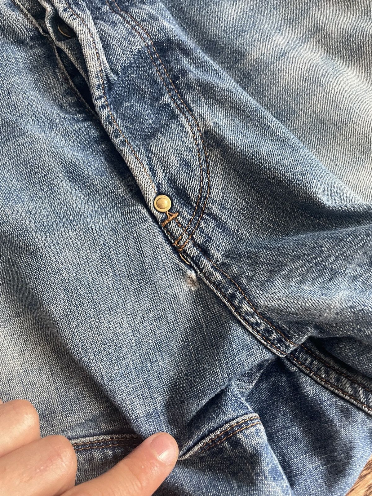 G-Star × Japanese Brand × Vintage Vintage G Star raw jeans double knee rare ultra baggy jeans Size US 36 / EU 52 - 12 Thumbnail