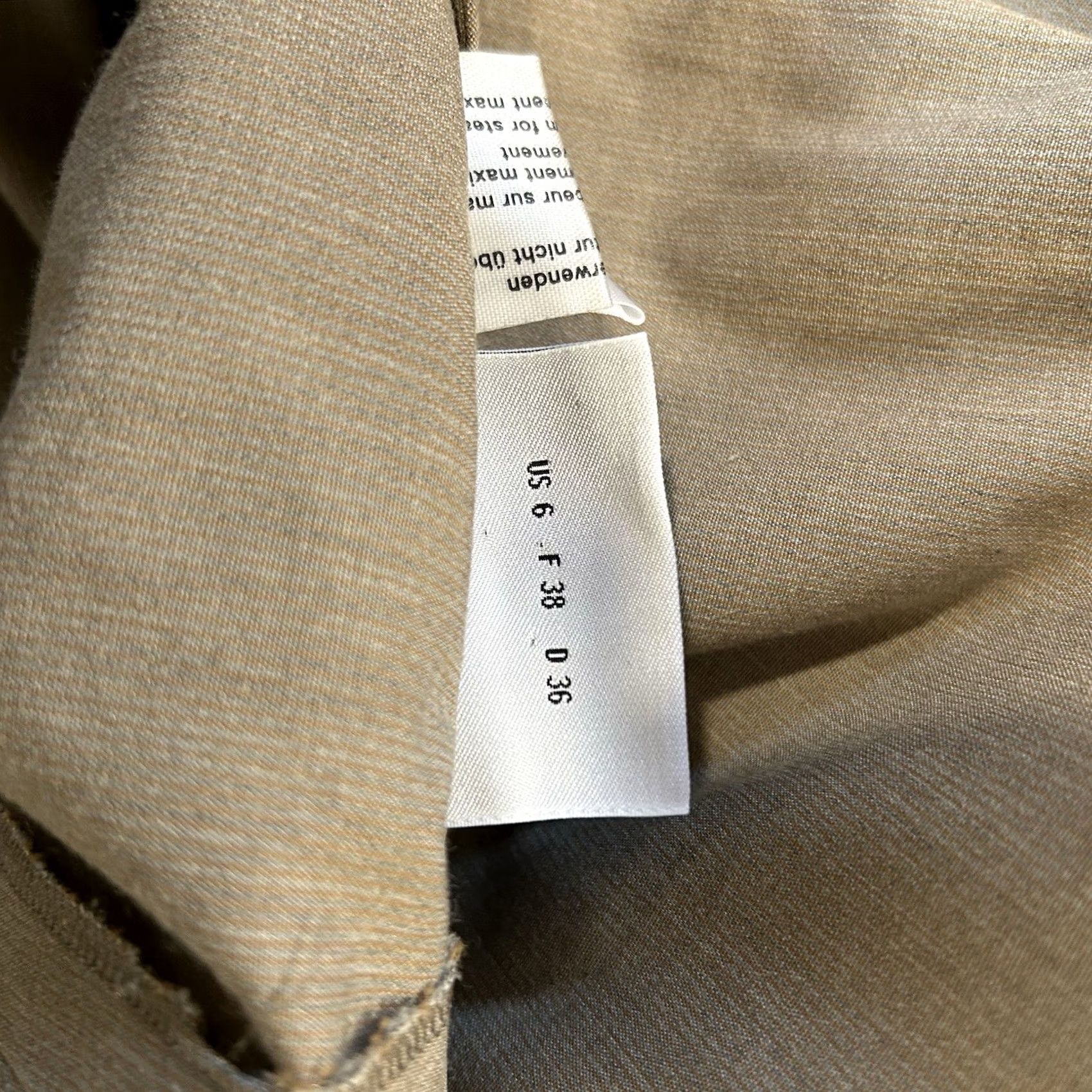 Akris VINTAGE Akris Punto Dress Pants Women US 6 Beige Cotton Blend Flat Front Regular Straight 29x31 Dress Pant, Trousers, Workwear, Business Women Size 28" / US 6 / IT 42 - 6 Thumbnail
