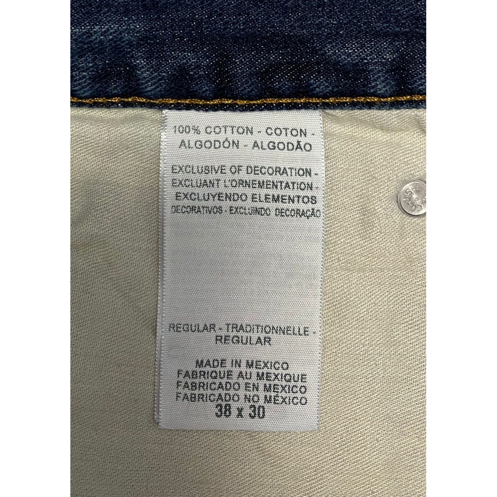 CO Signature Levi Strauss & Co Mens Jeans Regular Fit Blue Size 36x30 Size US 36 / EU 52 - 5 Thumbnail