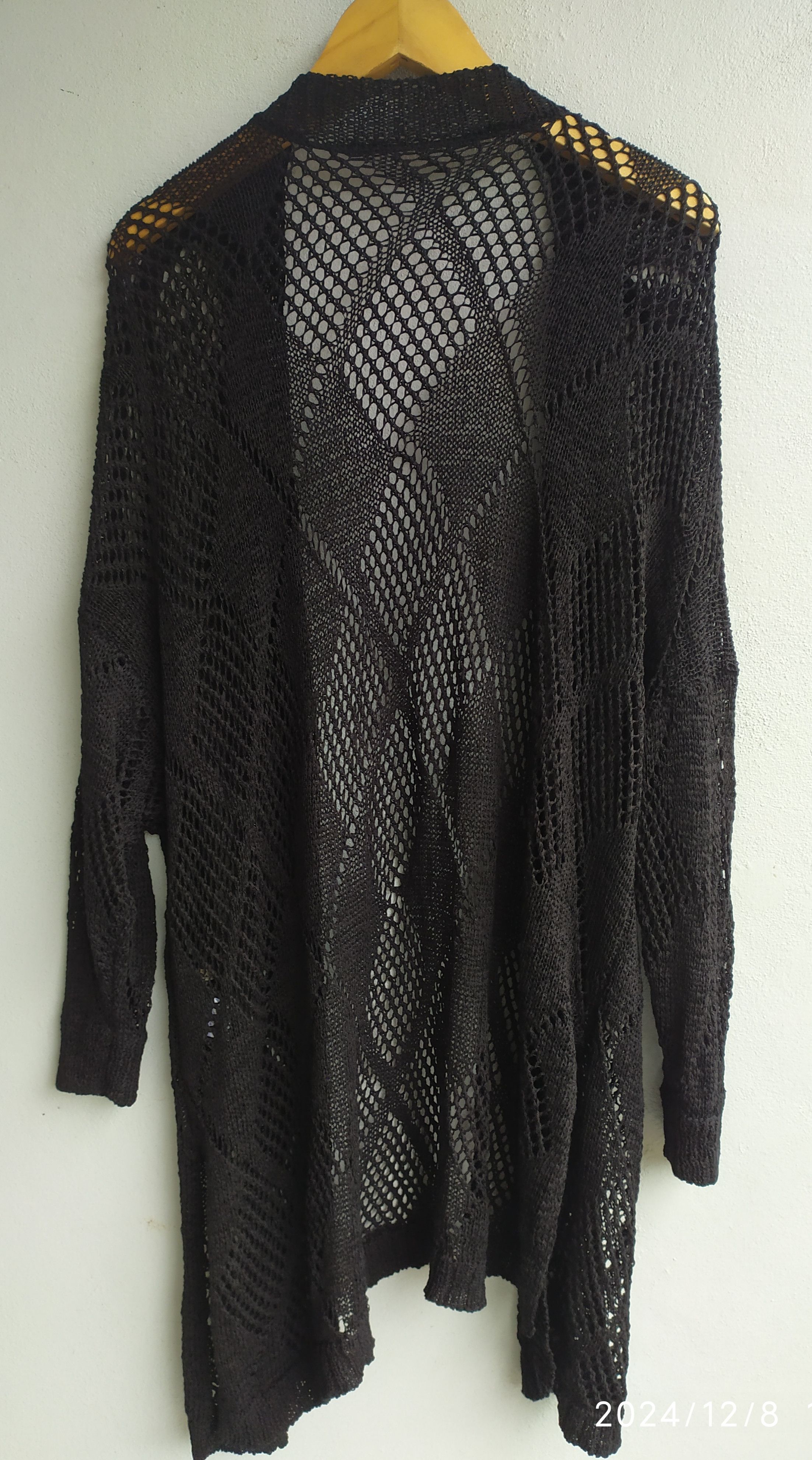 If Six Was Nine × Japanese Brand × Le Grande Bleu (L.G.B.) All Off Your Favourites Mesh Black Cardigan Knitwear Size US M / EU 48-50 / 2 - 3 Thumbnail