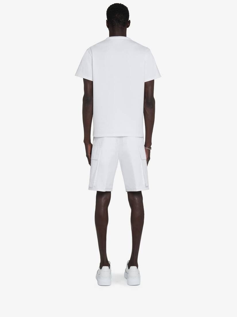 Alexander McQueen o1w1db10725 Reflected Logo T-Shirt in White Size L / US 10 / IT 46 - 5 Thumbnail