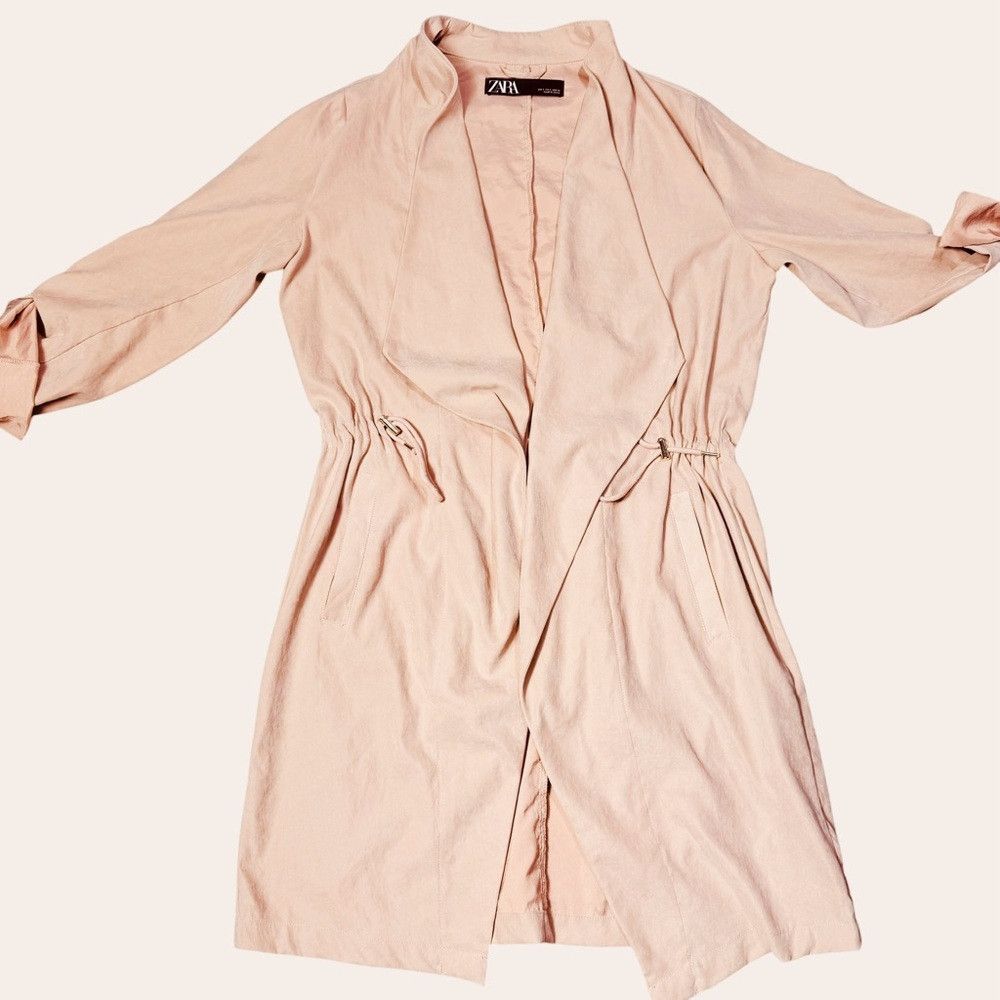 Zara Zara Light Pink Open front Duster Light Jacket Size S Size S / US 4 / IT 40 - 5 Thumbnail