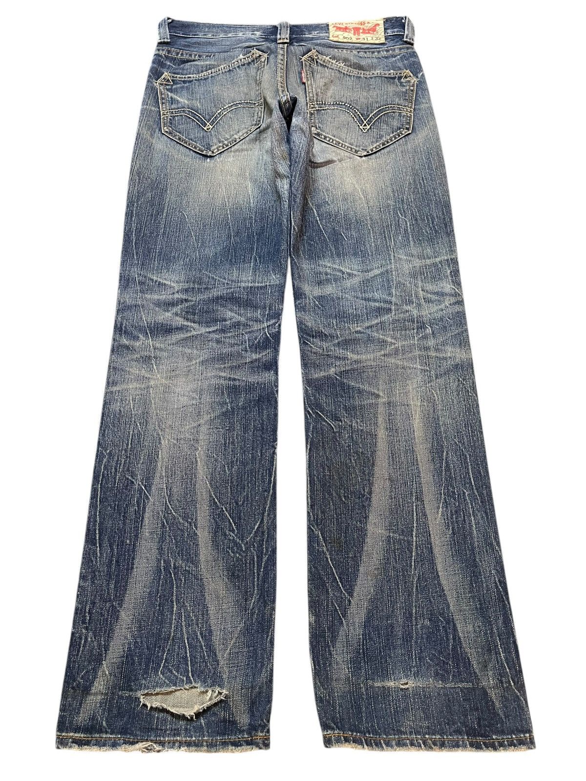 Levi's Vintage 90s Levis 502 Blue Thunder Wash Style Loose Jeans Size US 32 / EU 48 - 2 Thumbnail