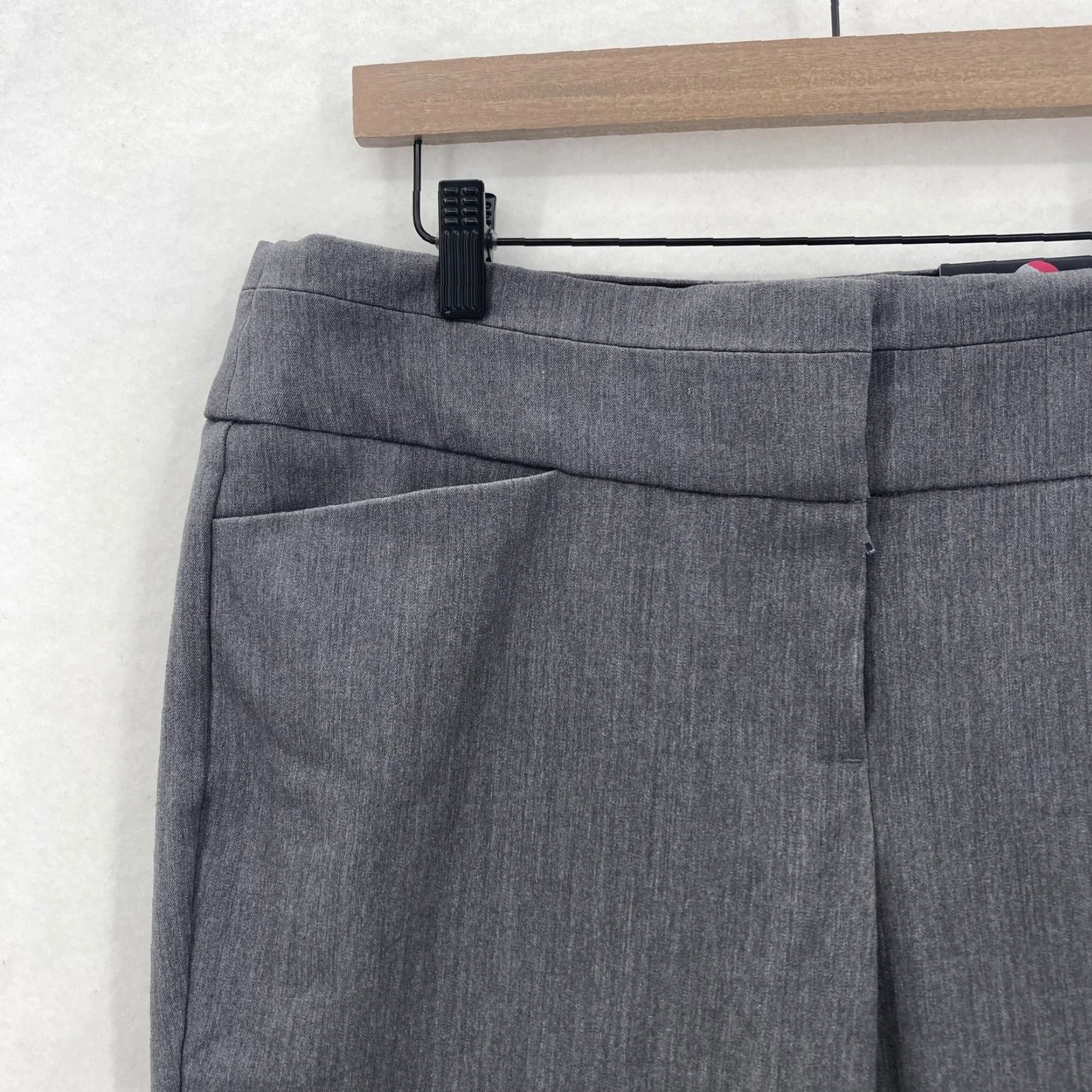 Vintage Maurices Pants Womens 12 Regular Gray Bootcut Mid Rise Dress Career Stretch NWT Size 34" / US 12 / IT 48 - 3 Thumbnail