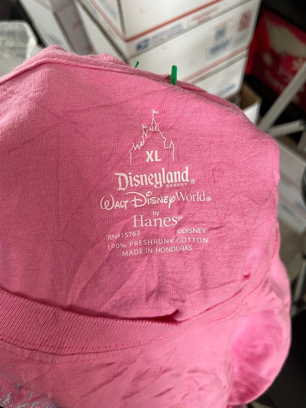 Disney Men Hanes Disneyland Short Sleeve Tee XL Pink Size US XL / EU 56 / 4 - 3 Thumbnail