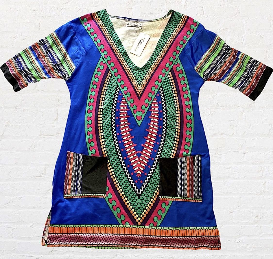 Other FUTURINO BOHO STYLE MINI DRESS WITH FRONT POCKETS Size L / US 10 / IT 46 - 6 Thumbnail