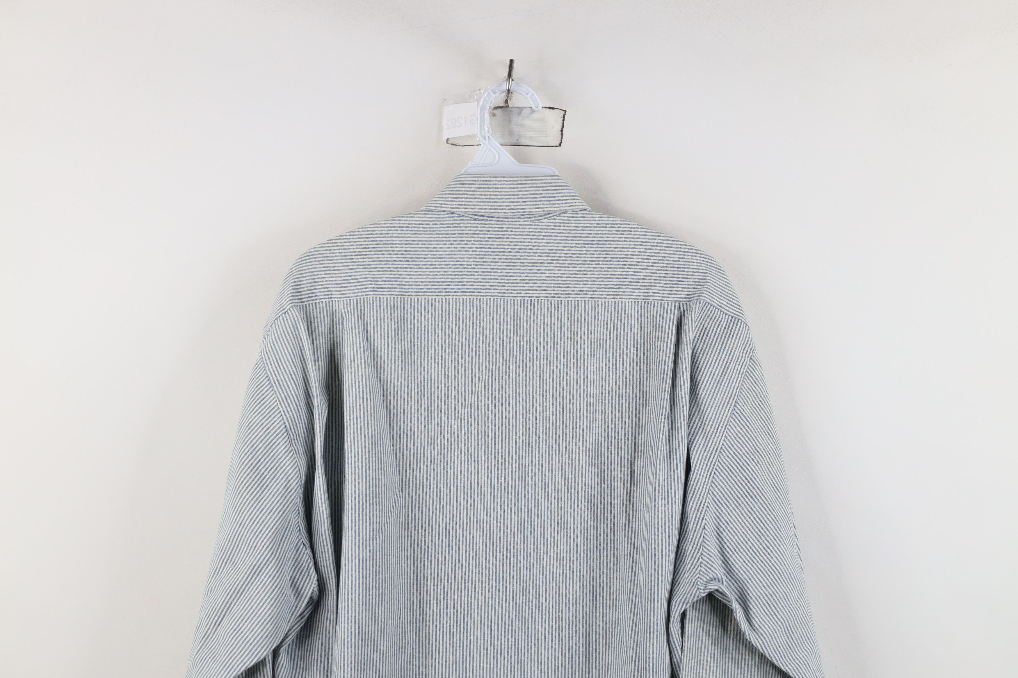 Ralph Lauren Vintage 90s Ralph Lauren Striped Button Shirt Blue Size M / US 6-8 / IT 42-44 - 11 Thumbnail