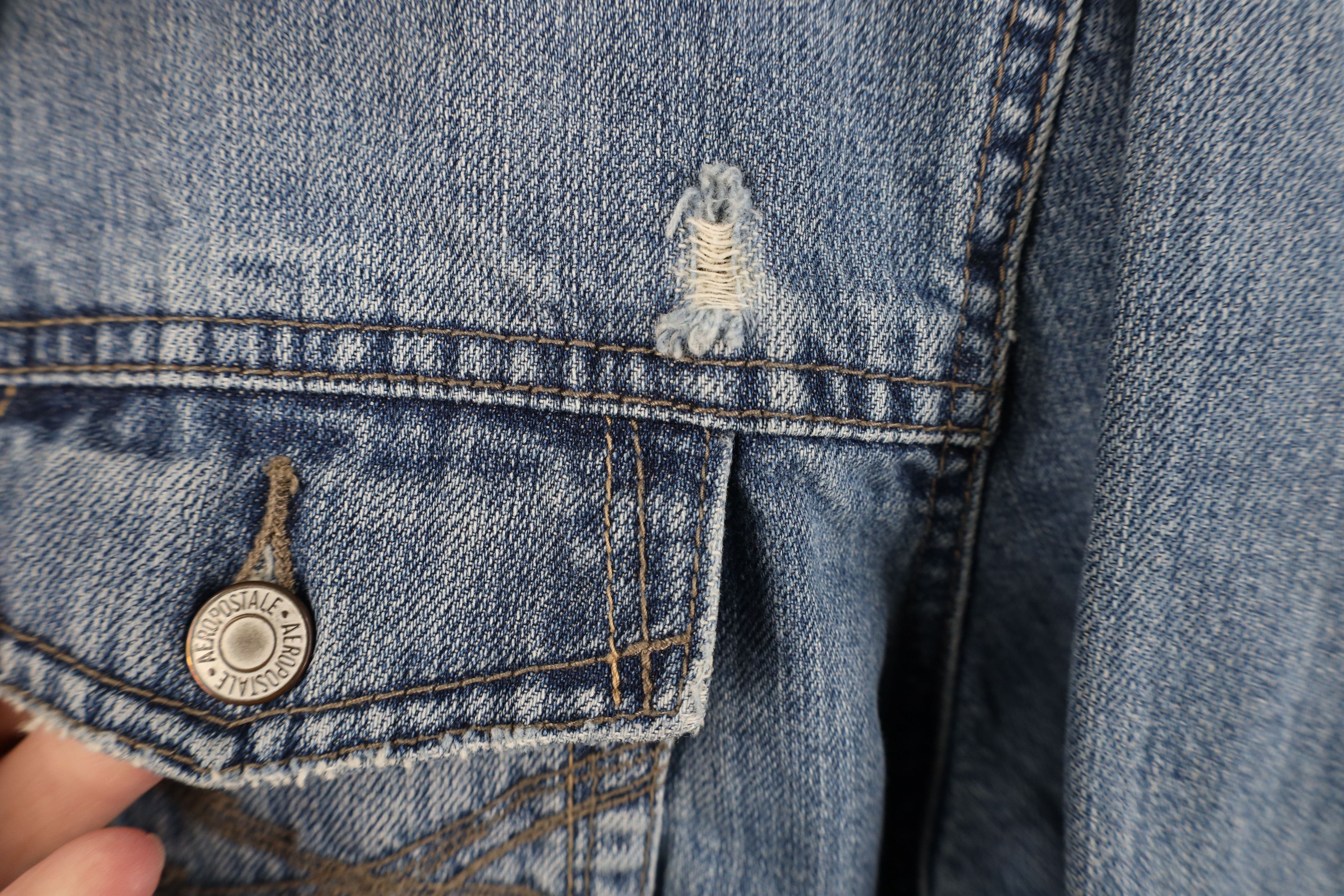 Aeropostale Vintage 90s Y2K Aeropostale Denim Jean Trucker Jacket Size XL / US 12-14 / IT 48-50 - 4 Thumbnail