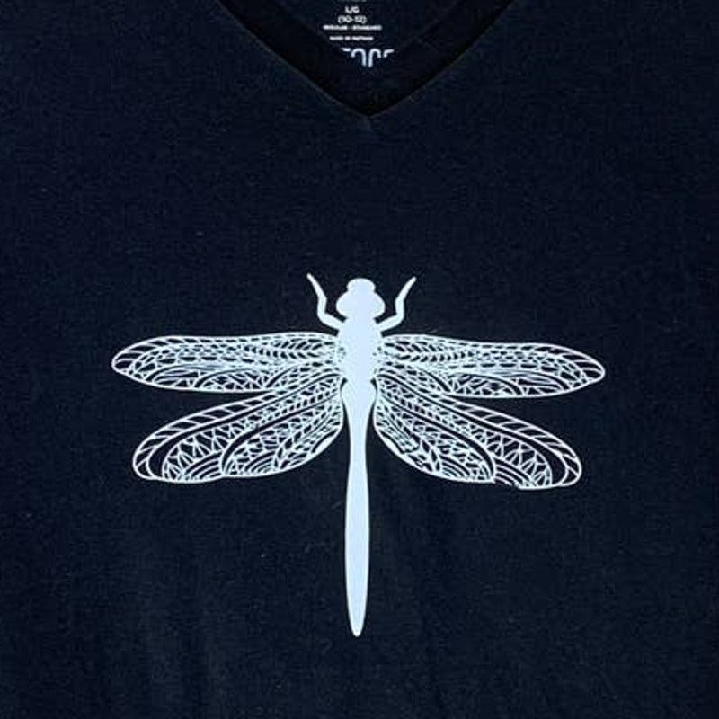 Old Navy Hand Printed Child Large (10/12) Dragonfly Short Sleeve Tee Size US L / EU 52-54 / 3 - 2 Thumbnail