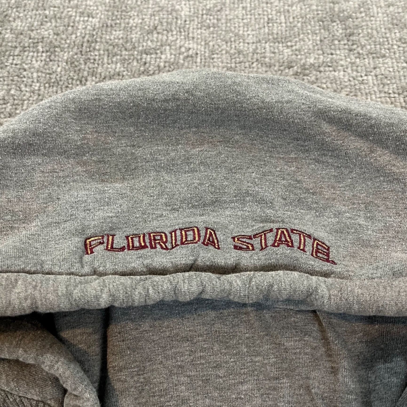 Nike VINTAGE Nike FSU Hoodie Mens S / L Gray Sweatshirt VTG Florida State University Swoosh Pullover Hooded Size US S / EU 44-46 / 1 - 5 Thumbnail