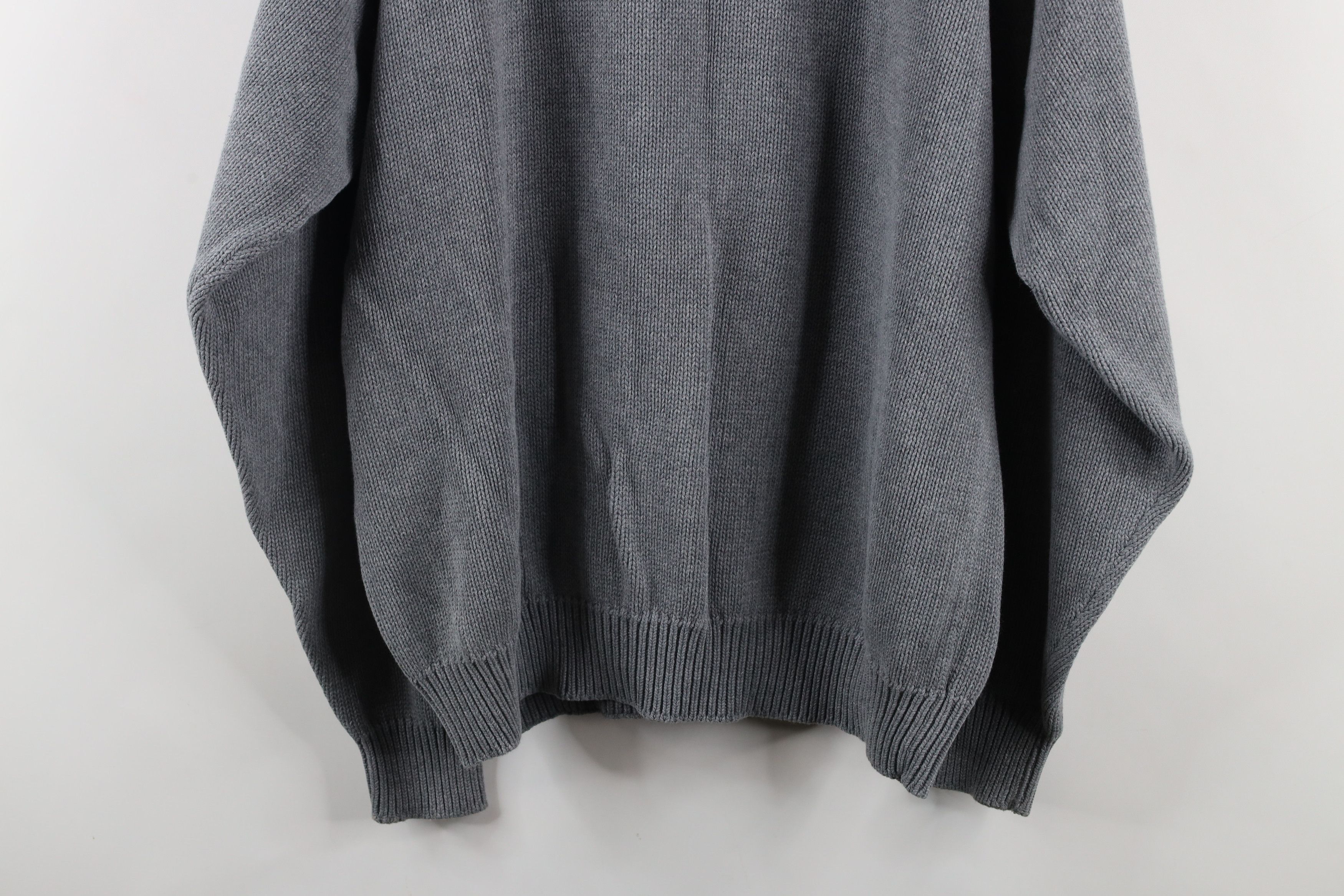 Vintage Vintage 90s Streetwear Cotton Knit Crewneck Sweater Gray Size US XL / EU 56 / 4 - 8 Thumbnail