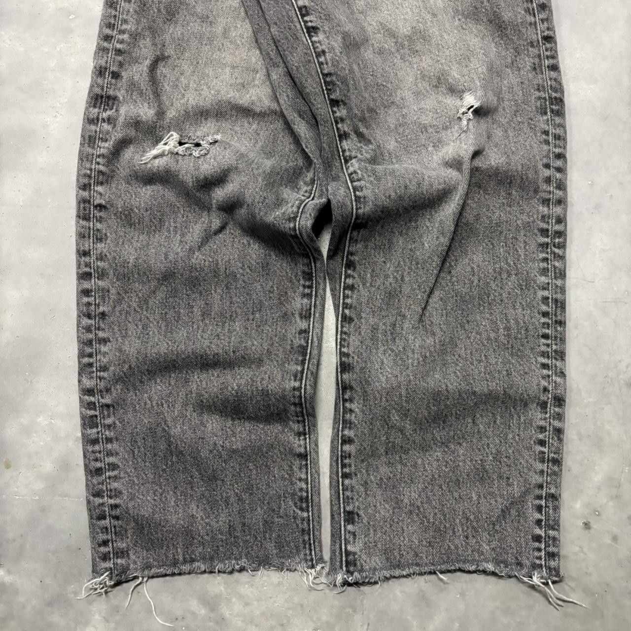 Japanese Brand × Vintage Crazy Vintage Y2K/2000s Grunge Faded Black Denim Jeans! Size US 28 / EU 44 - 6 Thumbnail