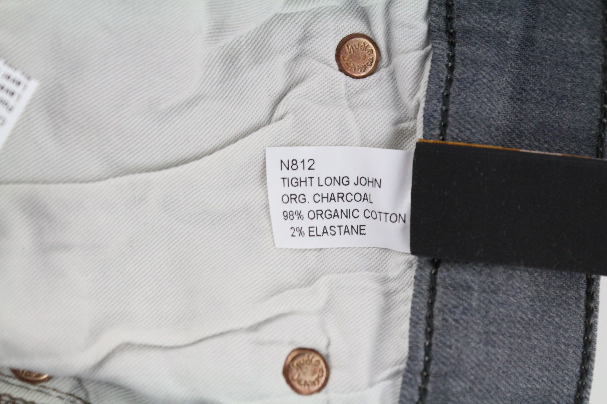Nudie Jeans TIGHT LONG JOHN W30/L34 Organic Charcoal Jeans 80702 Size US 30 / EU 46 - 7 Thumbnail