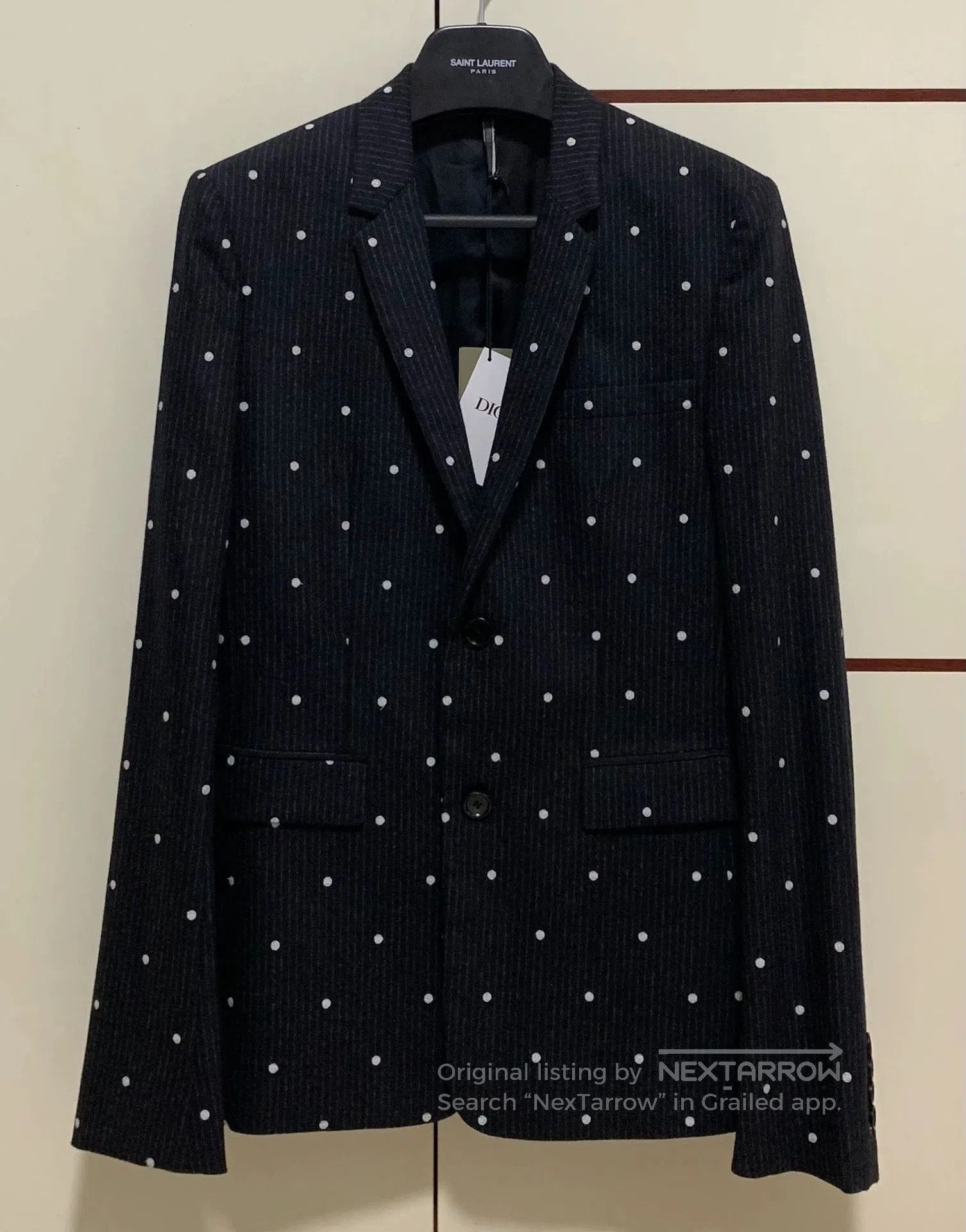 Dior Black Polka Dot Striped Blazer Size S. Size US S / EU 44-46 / 1 - 1 Thumbnail