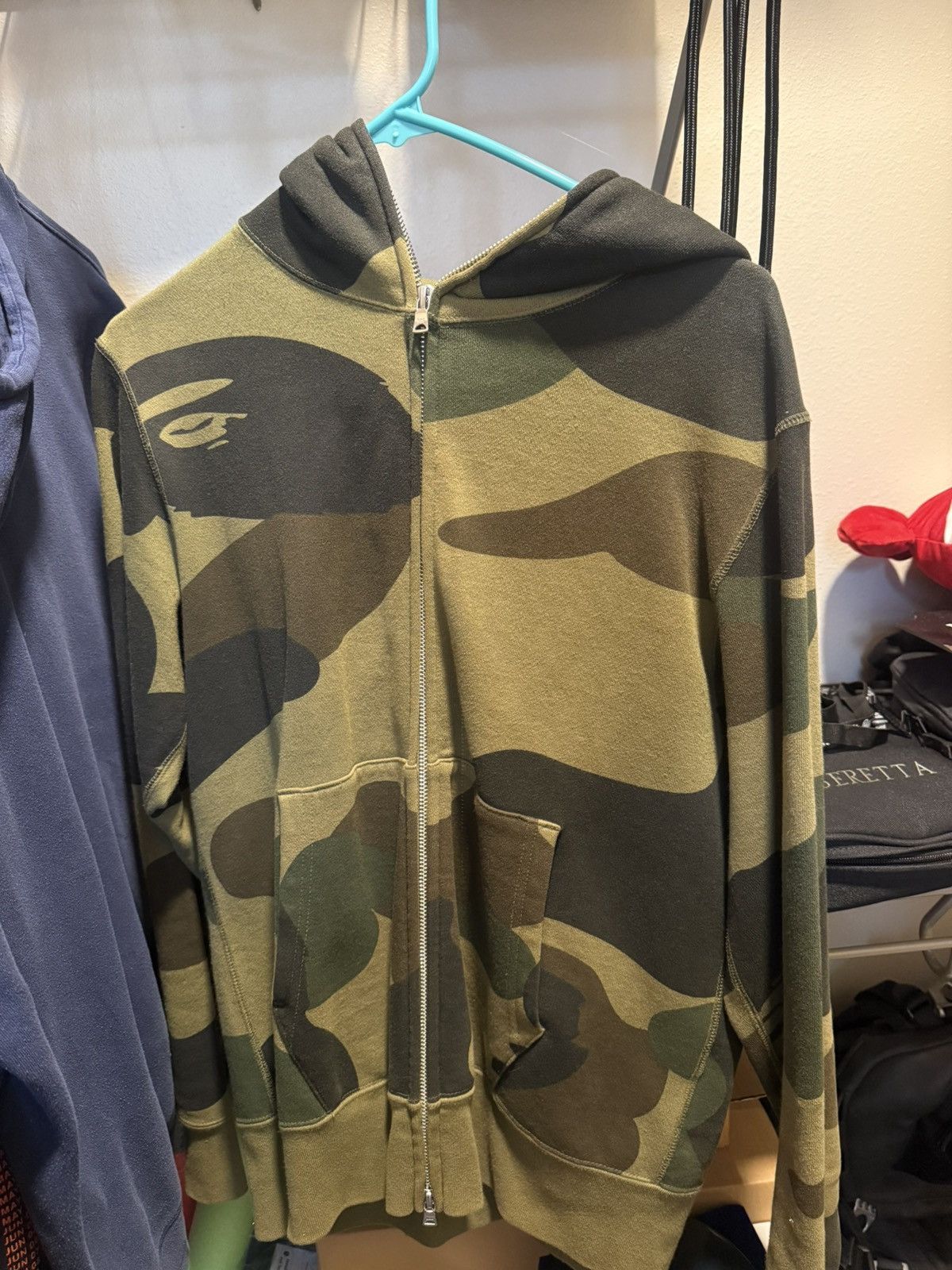Bape BAPE Big APE HEAD 1st camo green full zip hoodie Size US S / EU 44-46 / 1 - 4 Thumbnail