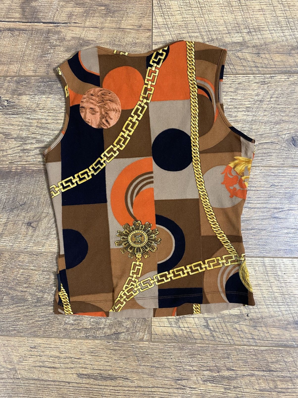 Versace Jeans Couture Versace Jeans Couture Archive Medusa Chain Print Top Size XS Size XS / US 0-2 / IT 36-38 - 6 Thumbnail