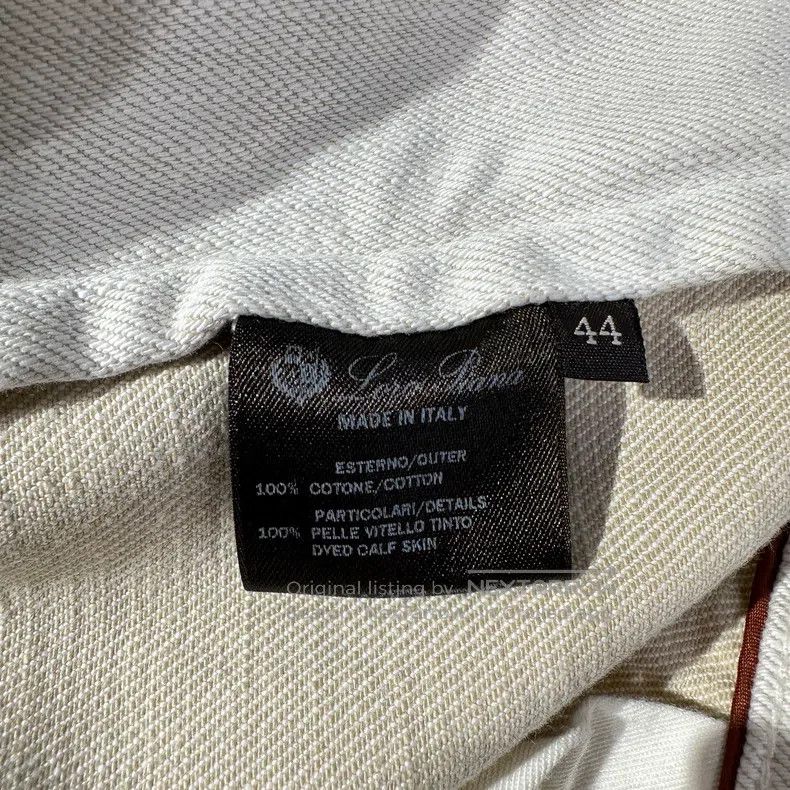 Loro Piana Loro Piana Logo leather patch white denim trousers Size 28" / US 6 / IT 42 - 4 Thumbnail