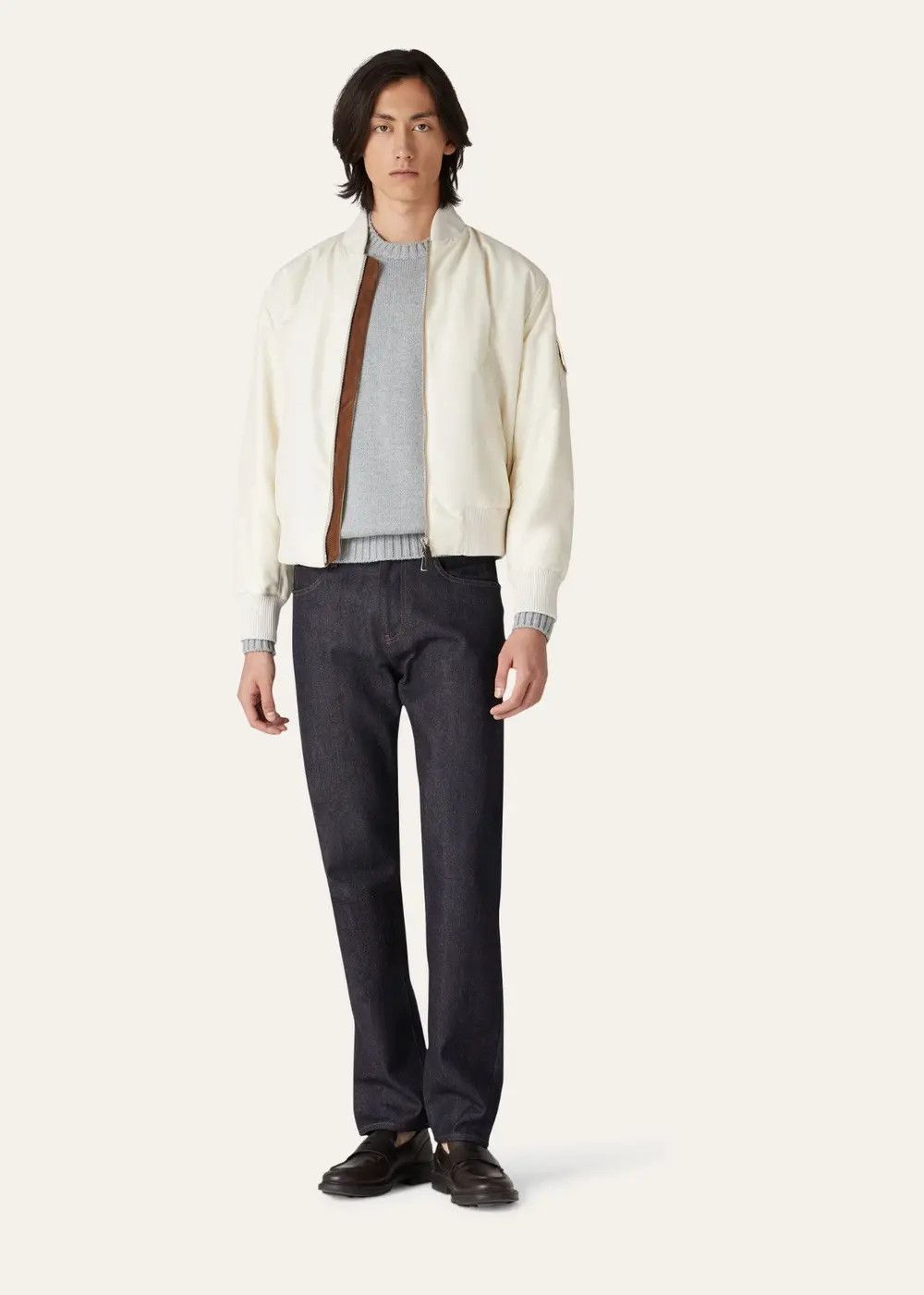 Loro Piana o1srvl11e0326 Roys Nylon Twill Bomber Jacket in White Size US S / EU 44-46 / 1 - 4 Thumbnail