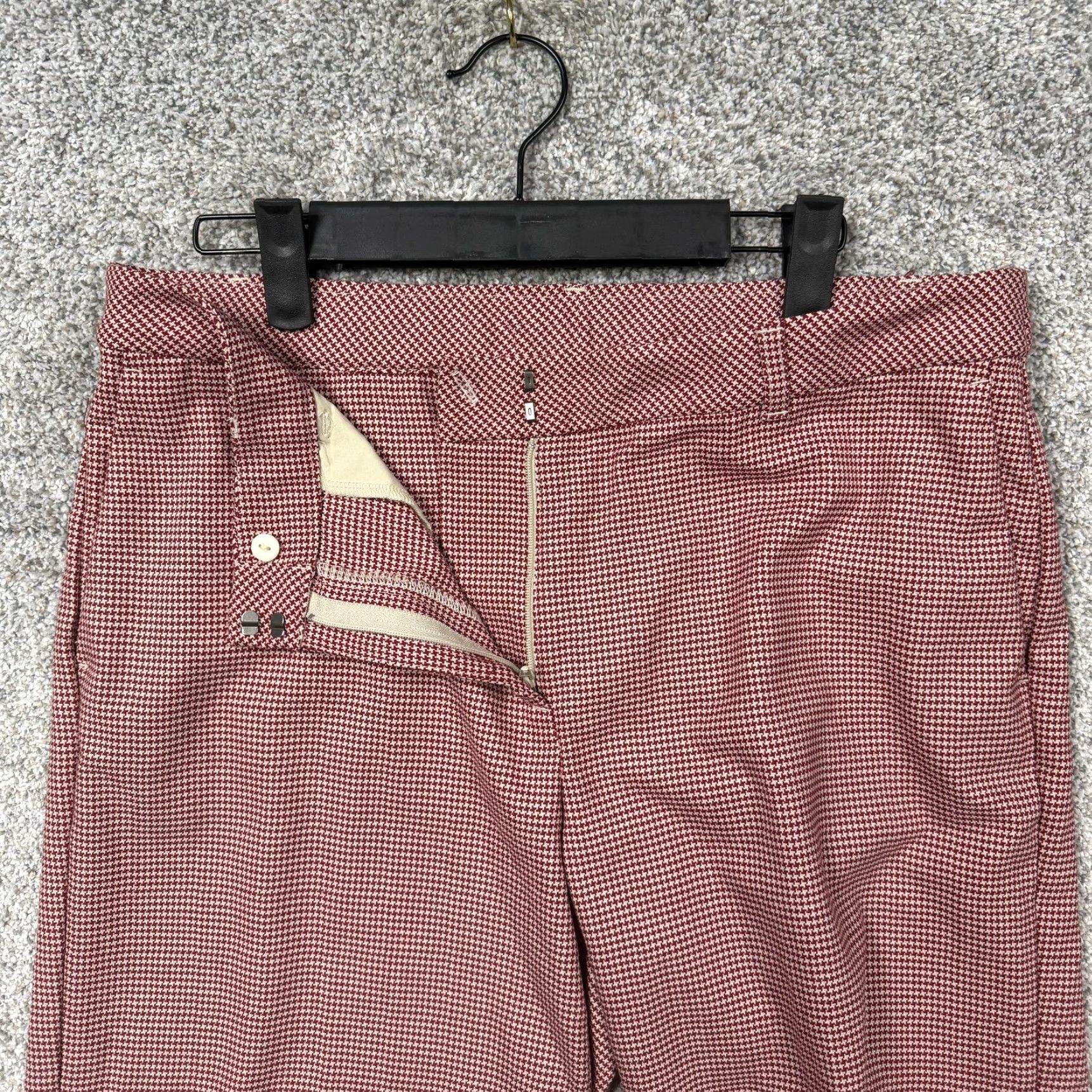 J. Jill J. Jill Dress Pants Womens 12 32x25 Red White Houndstooth Preppy Dark Academia Pants Regular Wide-Leg Ponte Vintage No Size 34" / US 12 / IT 48 - 6 Thumbnail