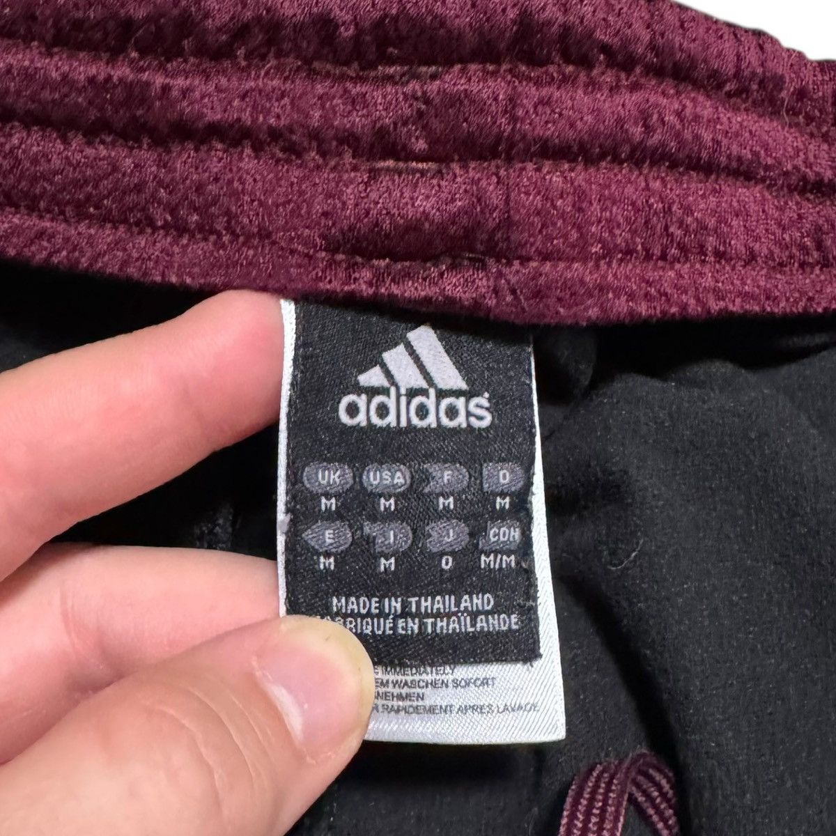 Adidas Adidas Black Maroon Straight Leg Track Pants Men’s Medium Size US 33 - 4 Thumbnail