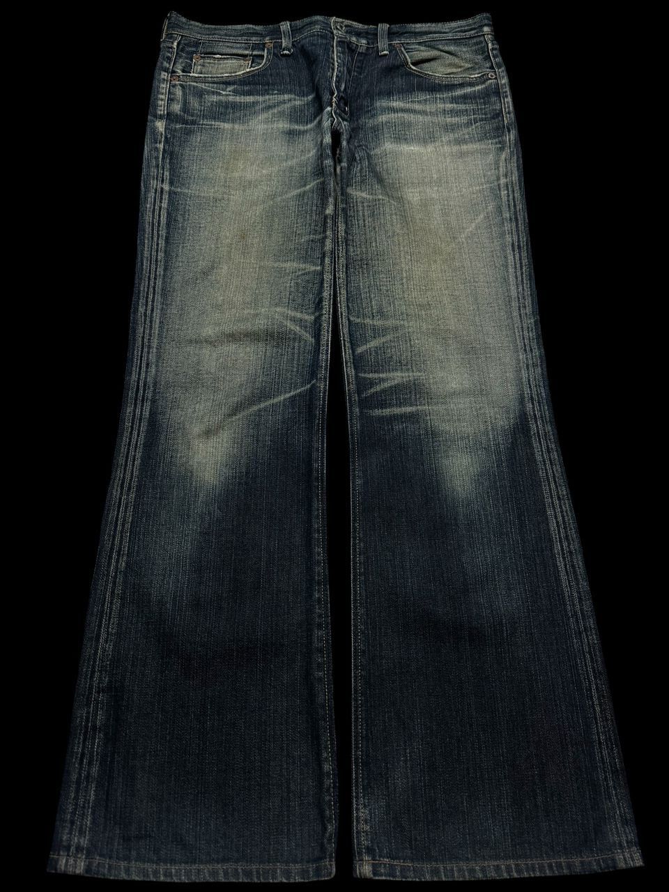 Acne Studios 💥Flare💥90’s Style Back Number Insane Rusty Mudwash Dark Jean Size US 34 / EU 50 - 2 Thumbnail