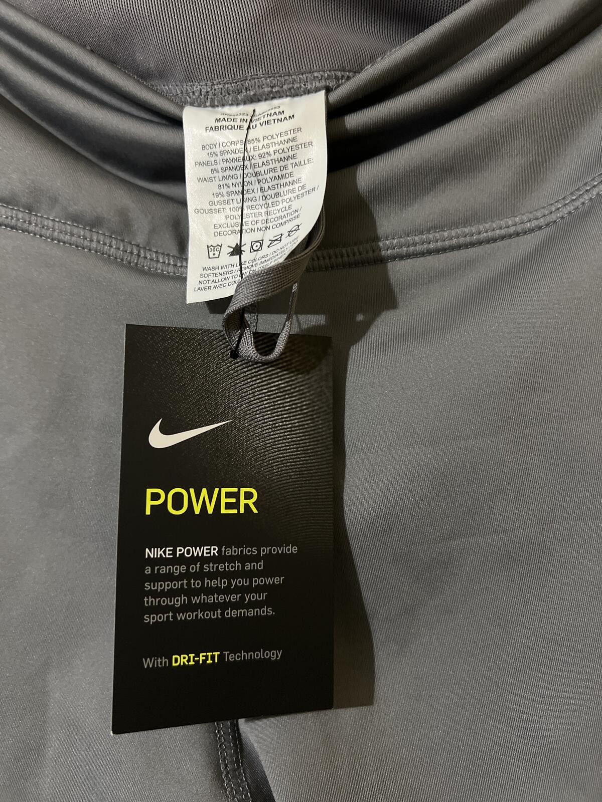 Nike Nike Women's Gray Athletic Leggings with Side Pockets XL Size 40" / US 18 - 5 Thumbnail
