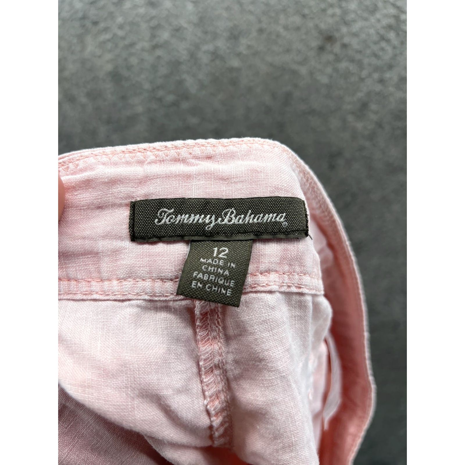 Tommy Bahama Tommy Bahama Shorts Womens 12 Pink Linen Chino Drawstring Casual Summer Travel Size 34" / US 12 / IT 48 - 3 Thumbnail