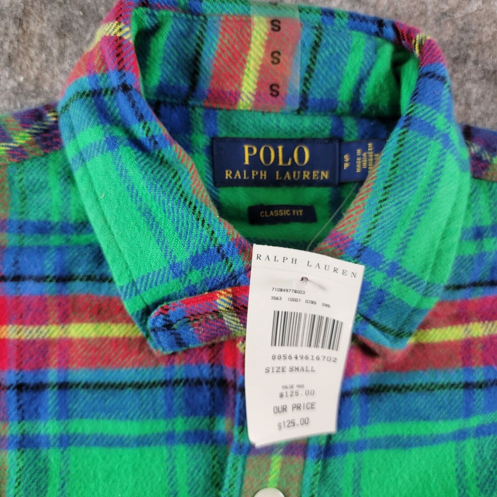 Polo Ralph Lauren Polo Ralph Lauren Classic Fit Plaid Flannel Button Up Shirt Size US S / EU 44-46 / 1 - 5 Thumbnail