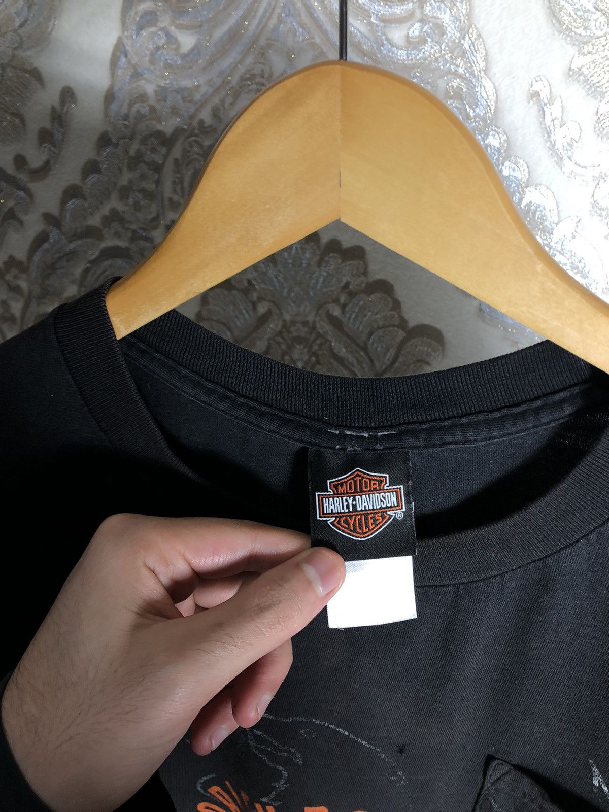Harley Davidson VINTAGE HARLEY DAVIDSON MOTORCYCLE RETRO T-SHIRT BIKE 90s Size US L / EU 52-54 / 3 - 4 Thumbnail