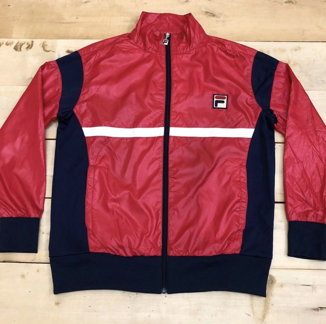 Fila × Vintage A252. VTG FILA TENNIS NYLON JACKET Size US L / EU 52-54 / 3 - 1 Thumbnail