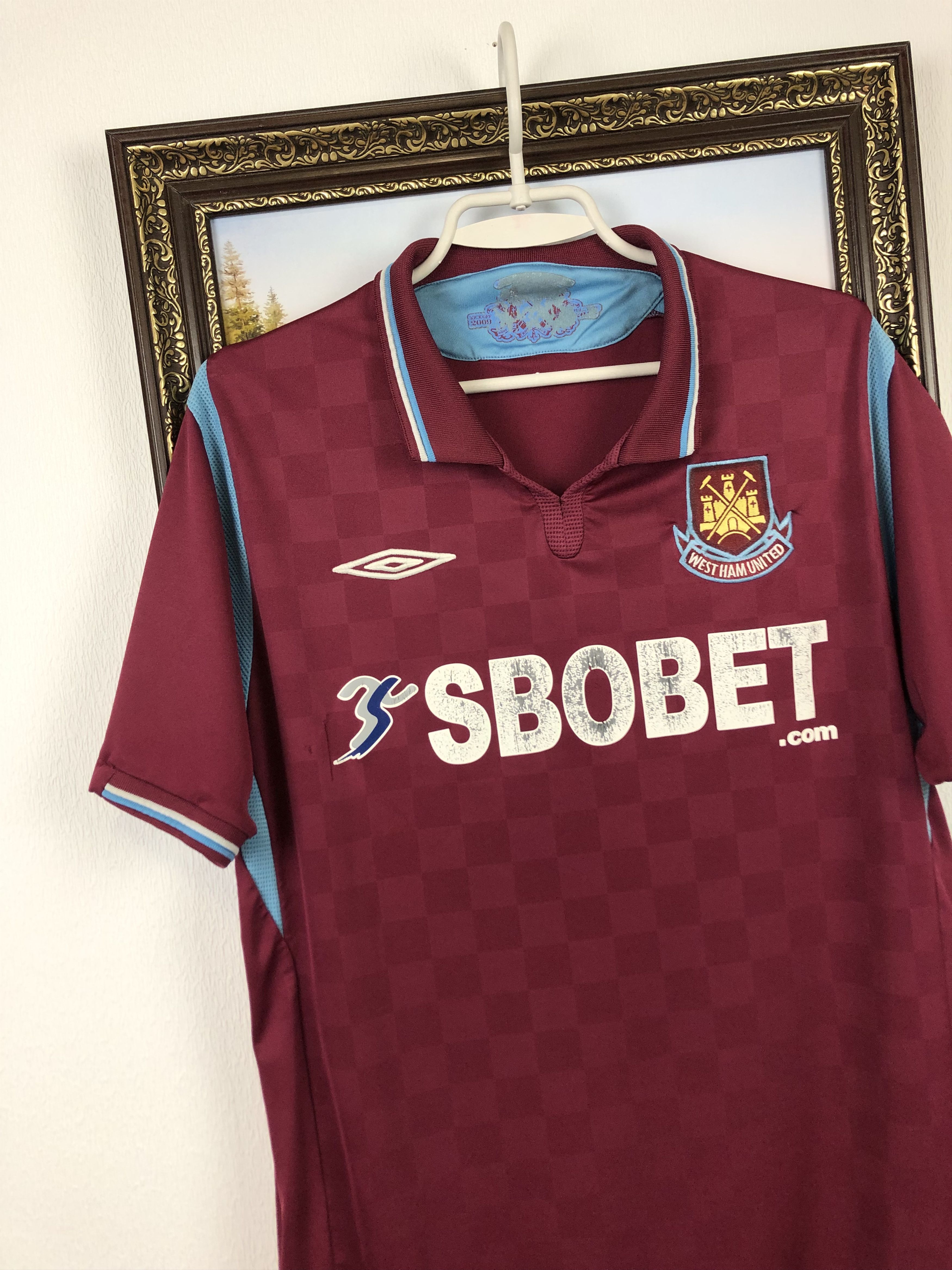 Umbro West Ham United Home football shirt 2009 Soccer Jersey Rare Size US M / EU 48-50 / 2 - 3 Thumbnail