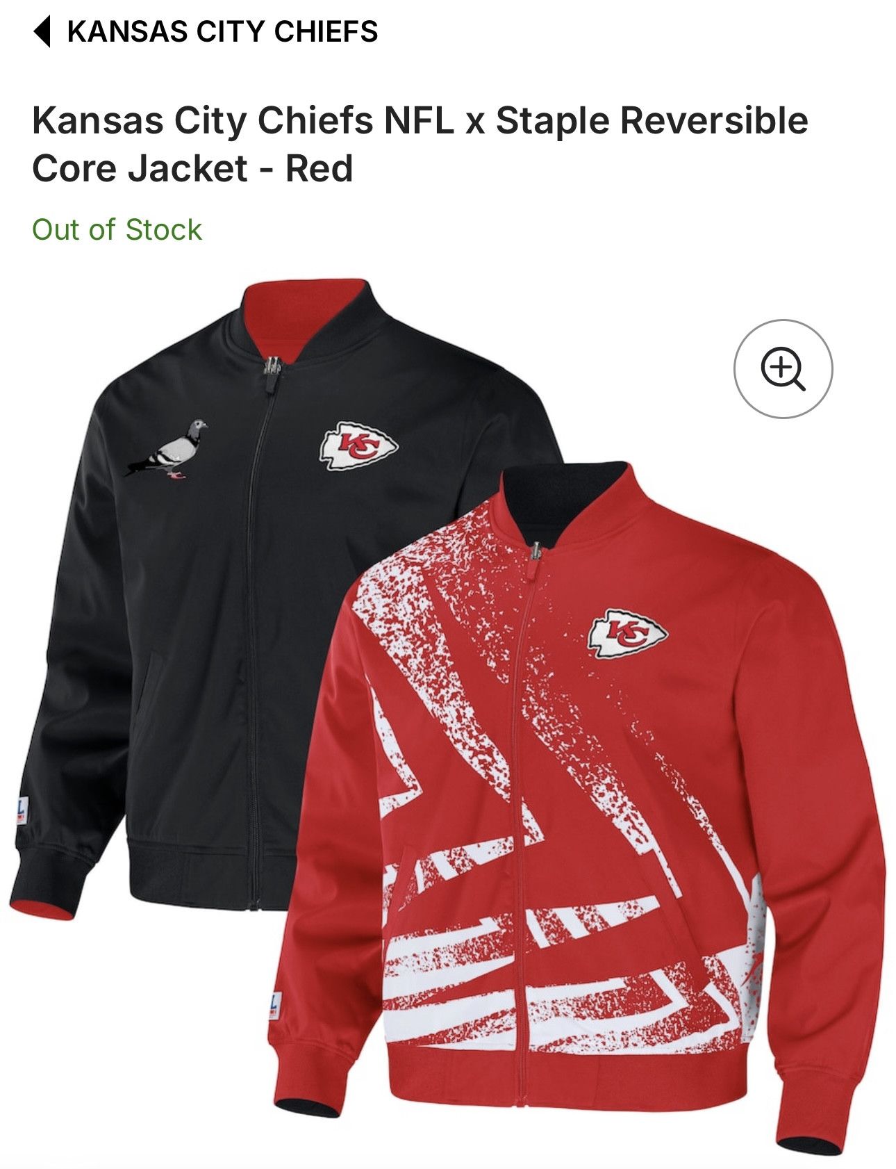 Staple NFL Kansas City Chiefs x Staple Reversible Core Jacket Size US XXL / EU 58 / 5 - 7 Thumbnail