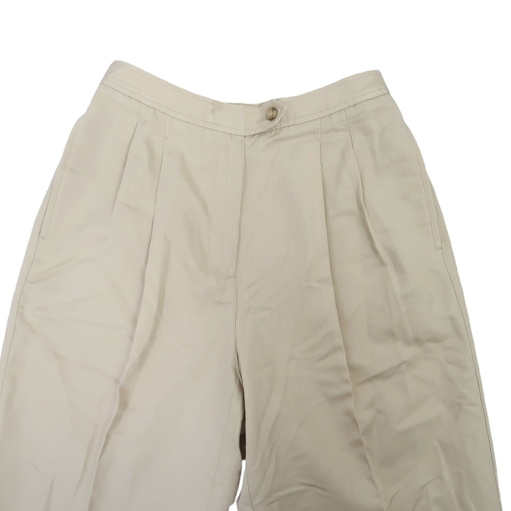 Liz Claiborne VINTAGE Liz Claiborne Pants 90s High Rise Straight Leg Khaki Tan 28" 10 Regular Women Dress Pants Size 32" / US 10 / IT 46 - 2 Thumbnail
