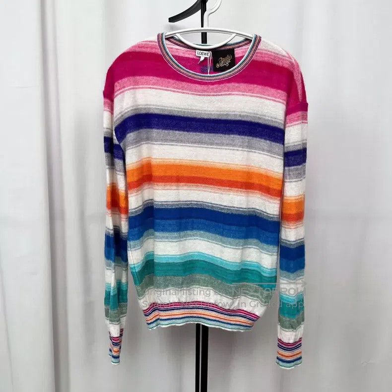 Loewe Loewe Rainbow color block sweater Size L / US 10 / IT 46 - 1 Thumbnail