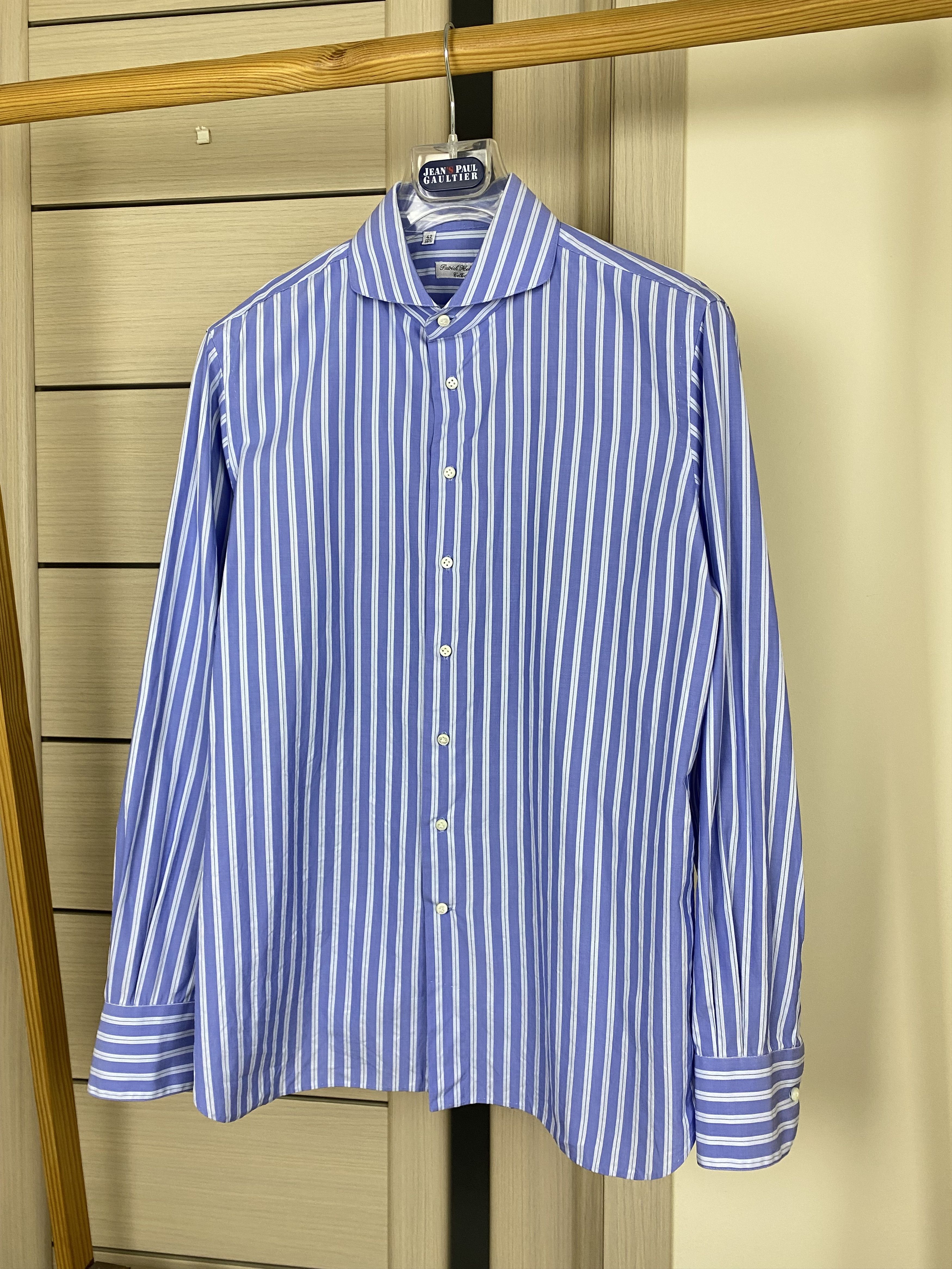 Patrick Hellmann Collection Patrick Hellmann collection classic stripe handmade shirt Size US M / EU 48-50 / 2 - 2 Thumbnail