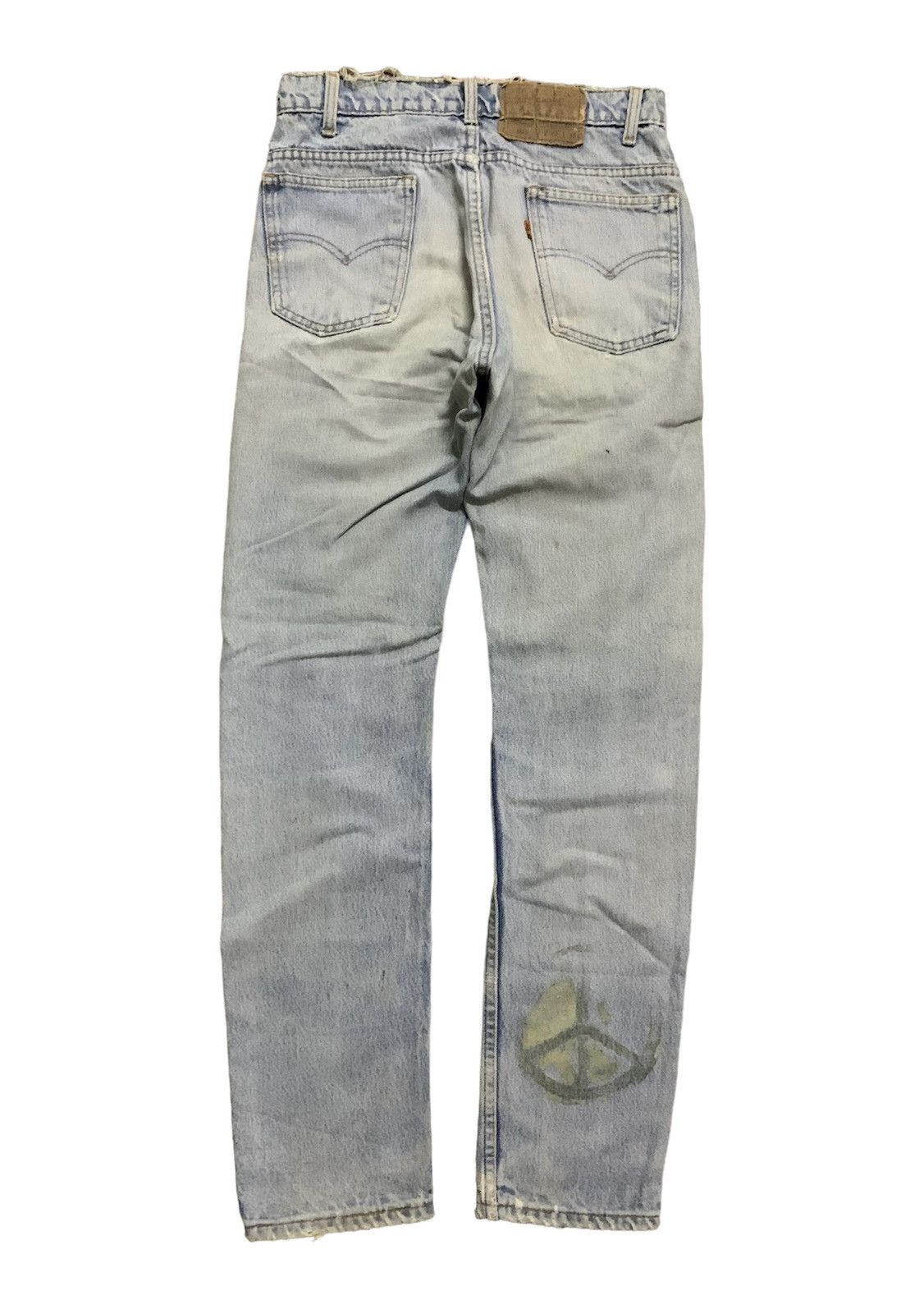 Handmade 🔥Vintage Levi’s 505 Oren Tab Handmade Patchwork Leather Size US 28 / EU 44 - 3 Thumbnail
