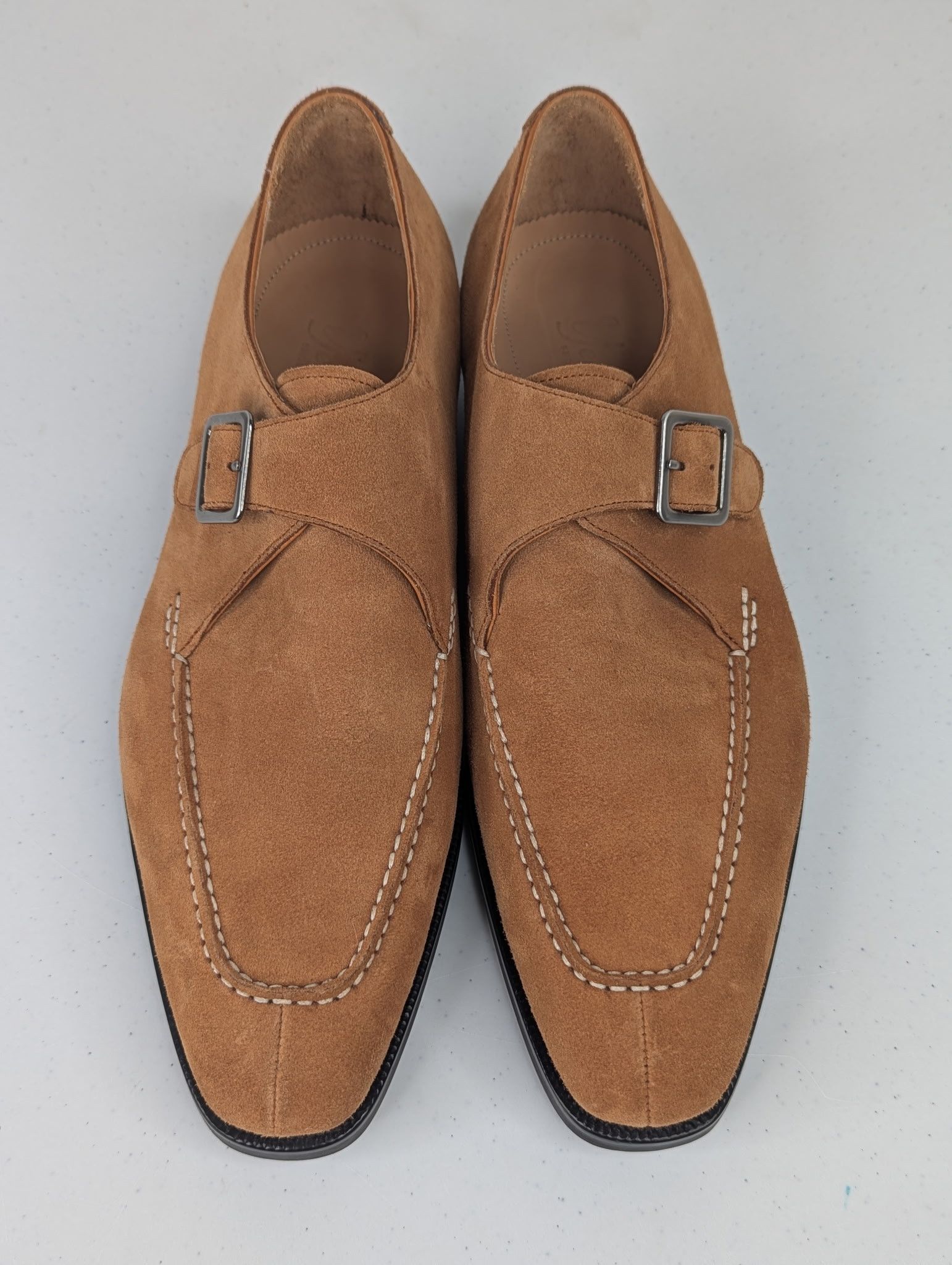 Other Yearn Shoemaker Single Monk Strap Suede Brown Shoes 8-8.5 Size US 8.5 / EU 41-42 - 7 Thumbnail