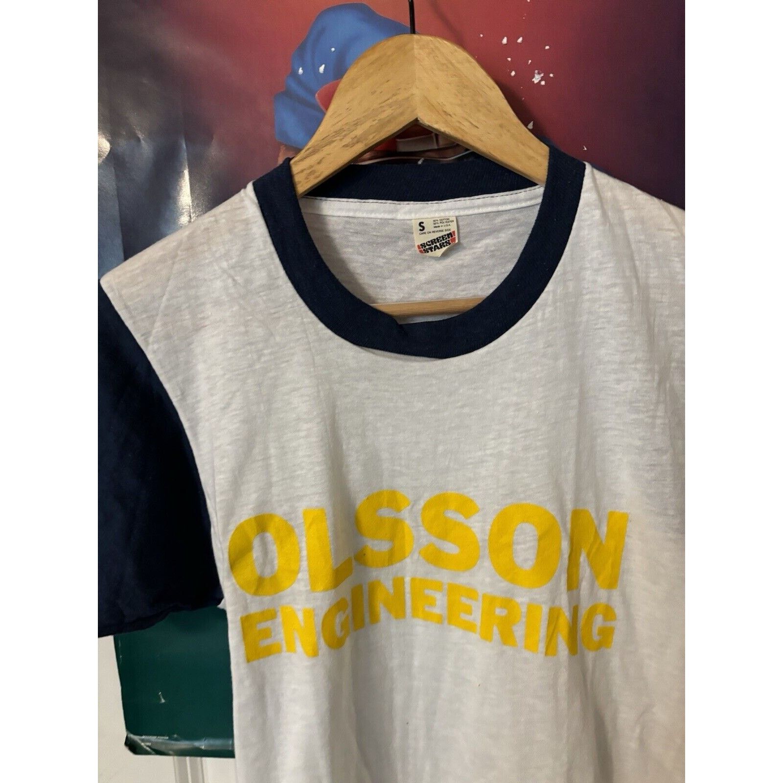 Other vintage 80s olsson engineering ringer rare size S white blue Size US S / EU 44-46 / 1 - 3 Thumbnail