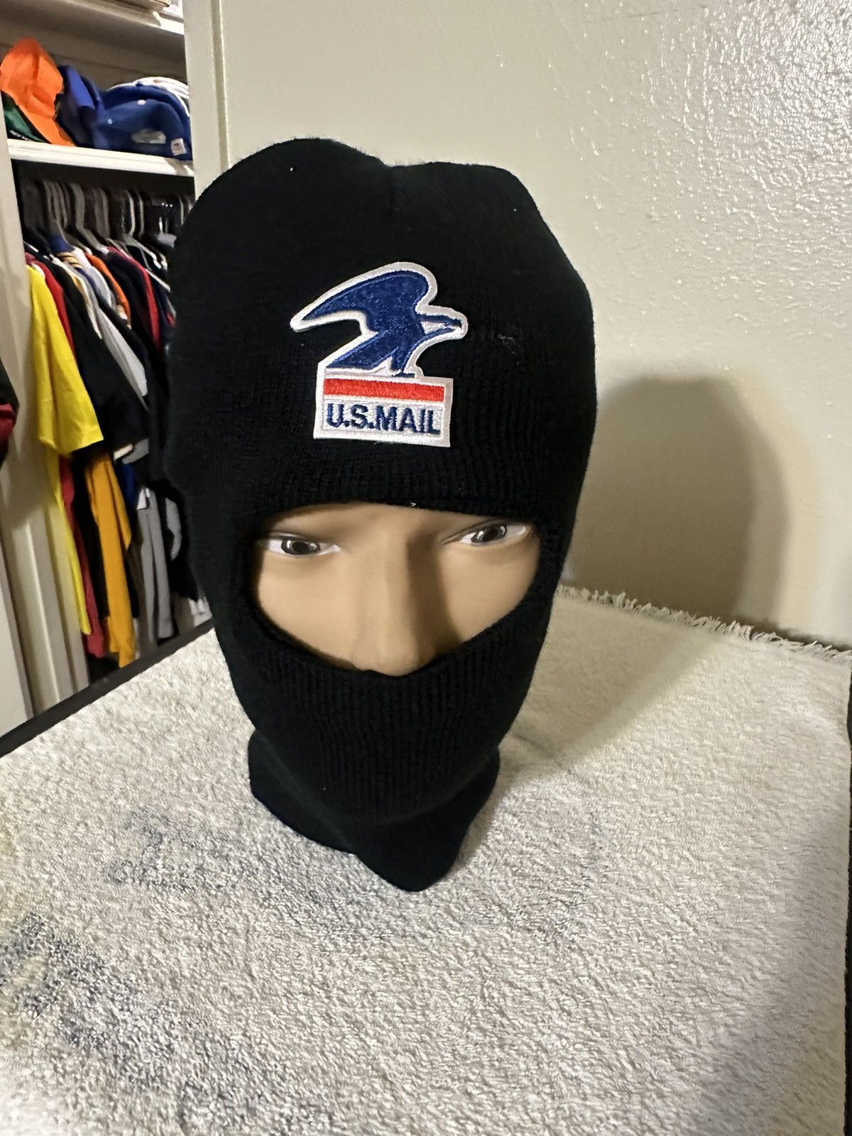 Vintage Vintage USPS Mailman “triple black” ski mask 90s Grailed