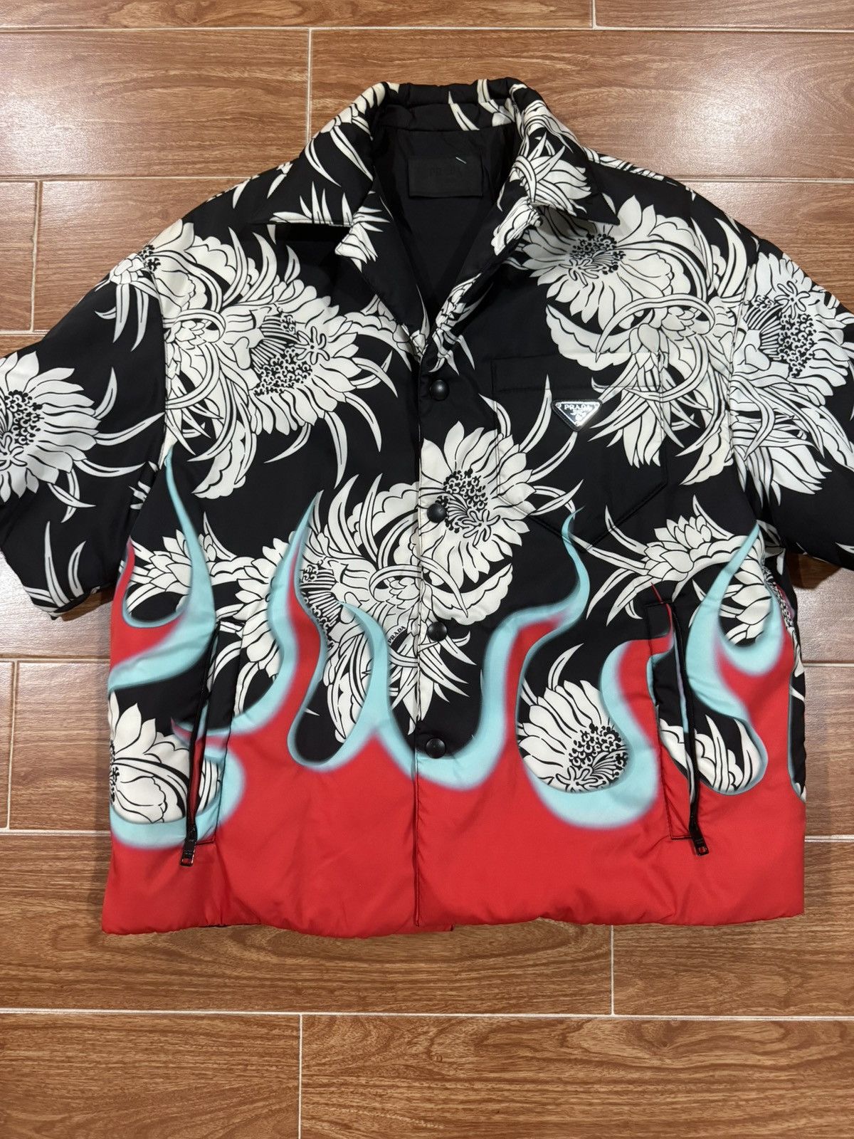 Prada Prada Puffer Jacket Floral Size US M / EU 48-50 / 2 - 1 Thumbnail