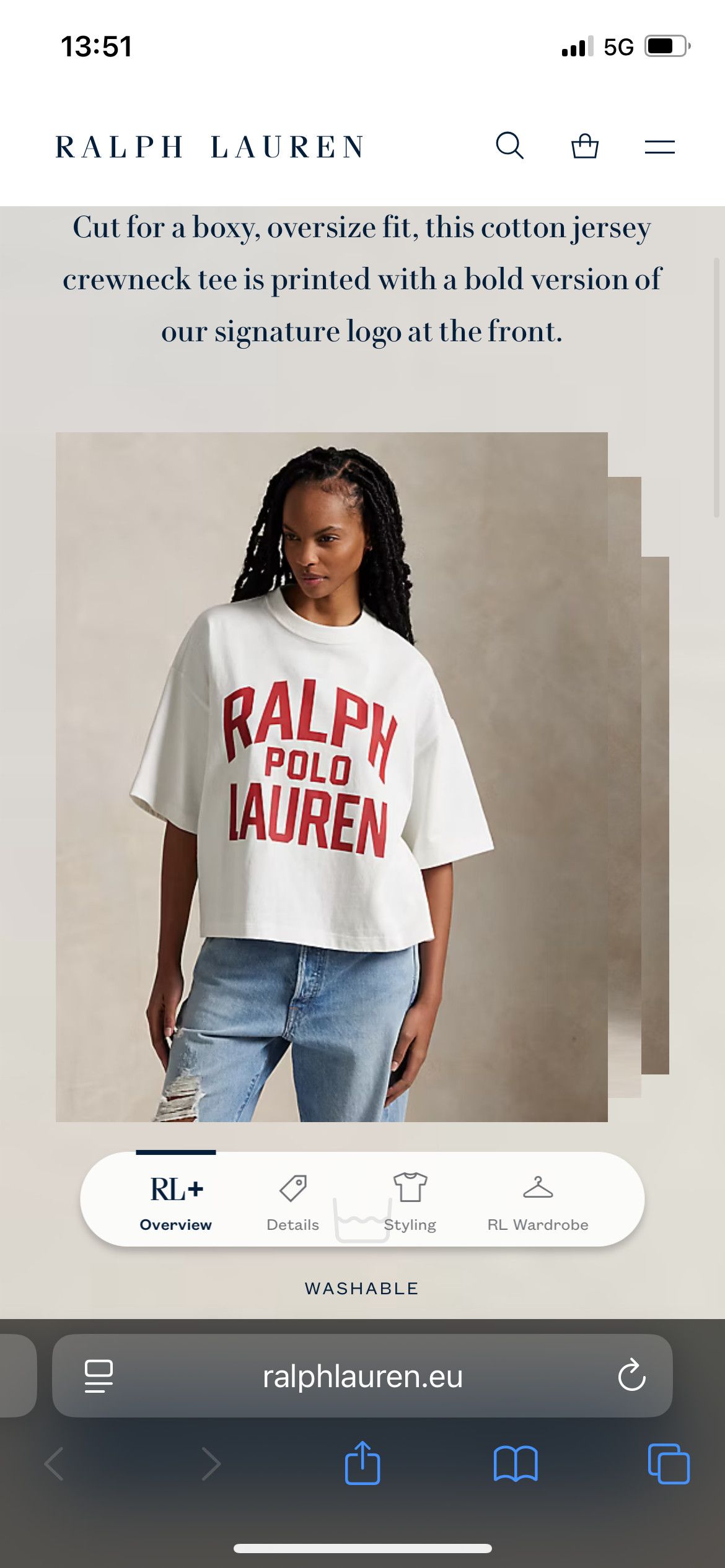 Polo Ralph Lauren POLO RALPH LAUREN BOXY CROPPED LOGO COTTON JERSEY Size L / US 10 / IT 46 - 5 Thumbnail