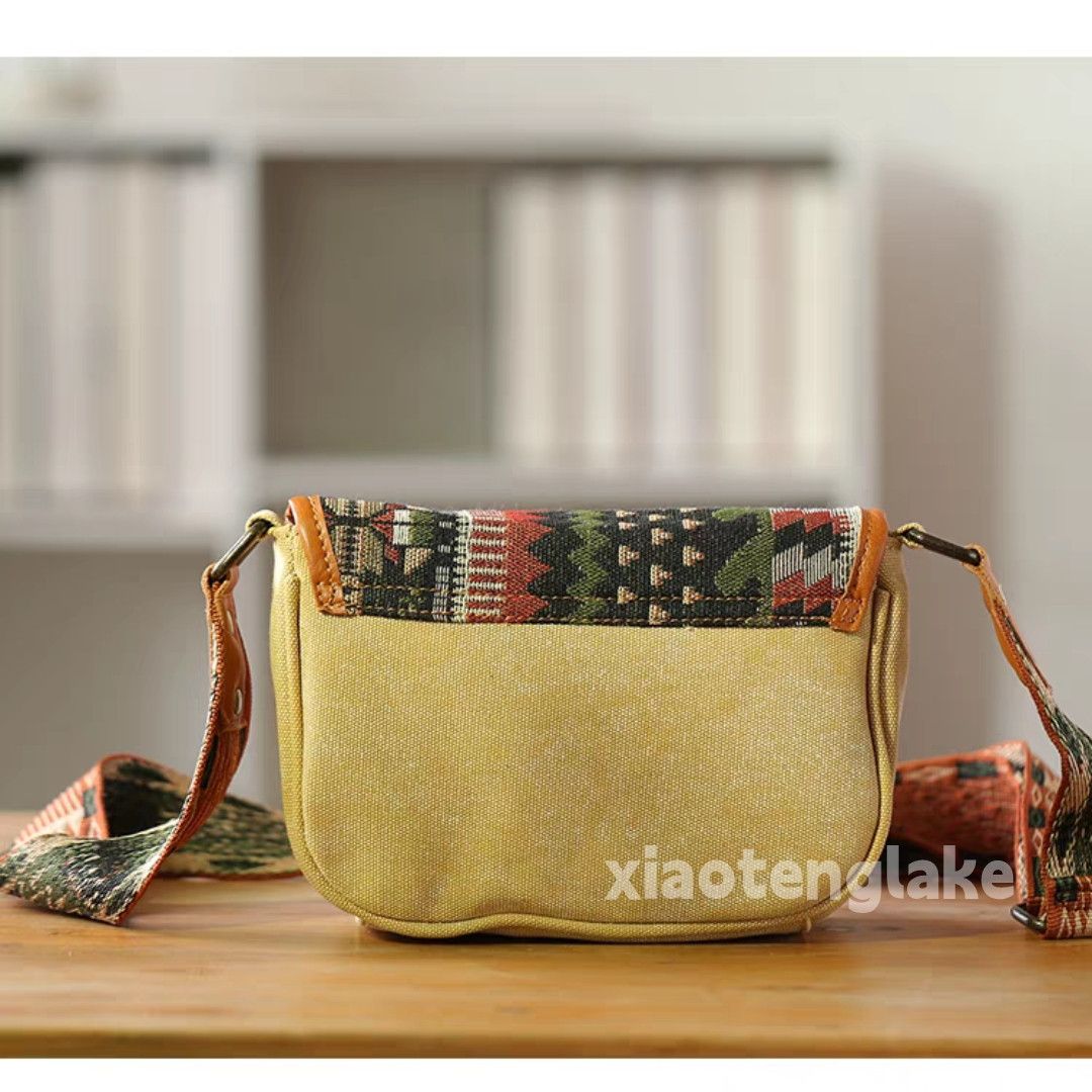 Designer × Leather washed faded unisex utility pattern shoulder bag Size ONE SIZE - 3 Thumbnail