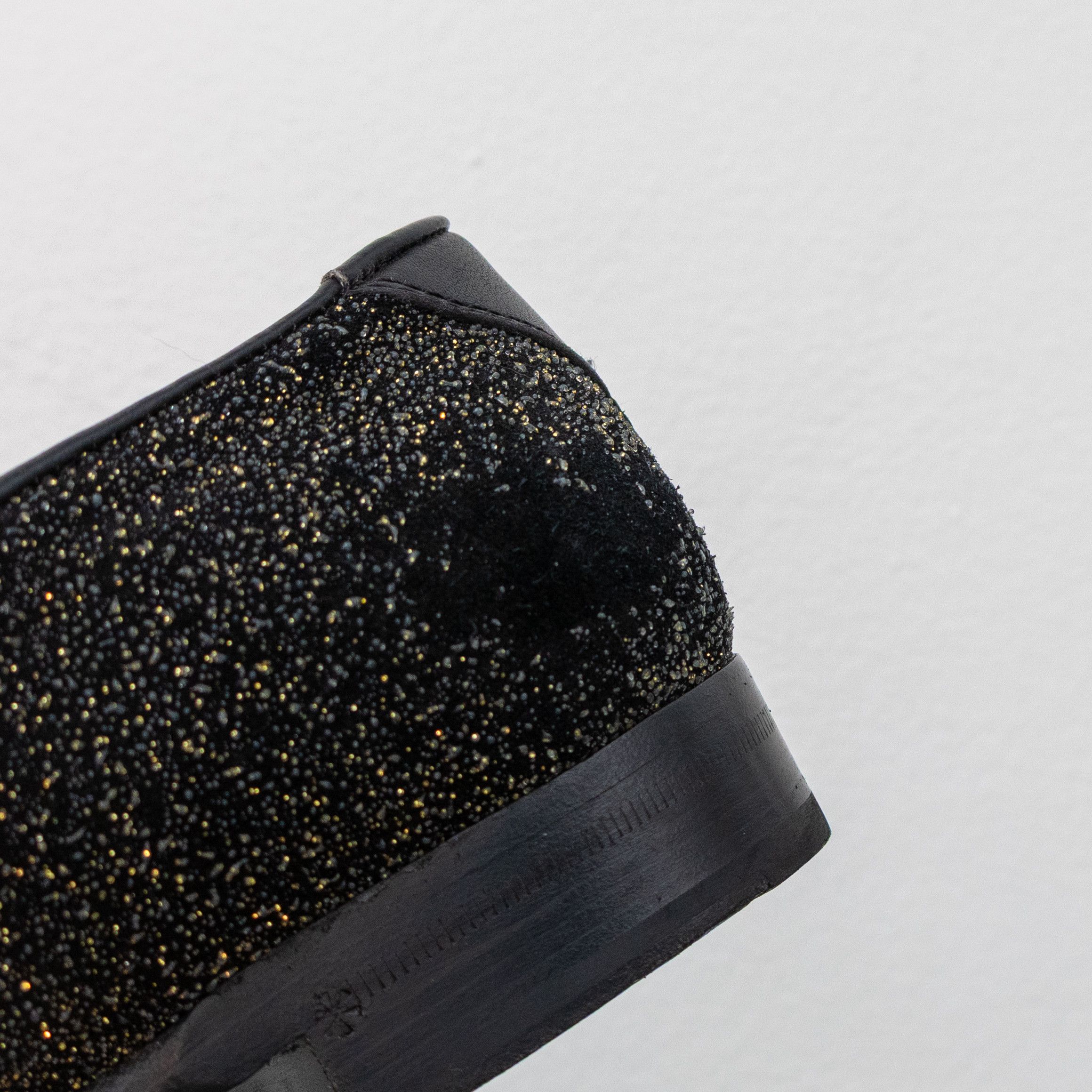 Jimmy Choo Jimmy Choo Men's Foxley/m Black & Gold Glitter Loafers Size US 7.5 / EU 40-41 - 10 Thumbnail