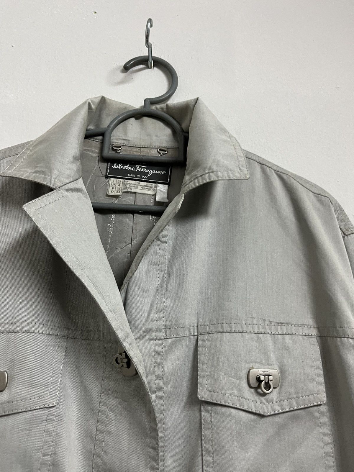 Salvatore Ferragamo 💥Vintage 80s SALVATORE FERRAGAMO Made In Italy Luxury Jacket Size S / US 4 / IT 40 - 4 Thumbnail