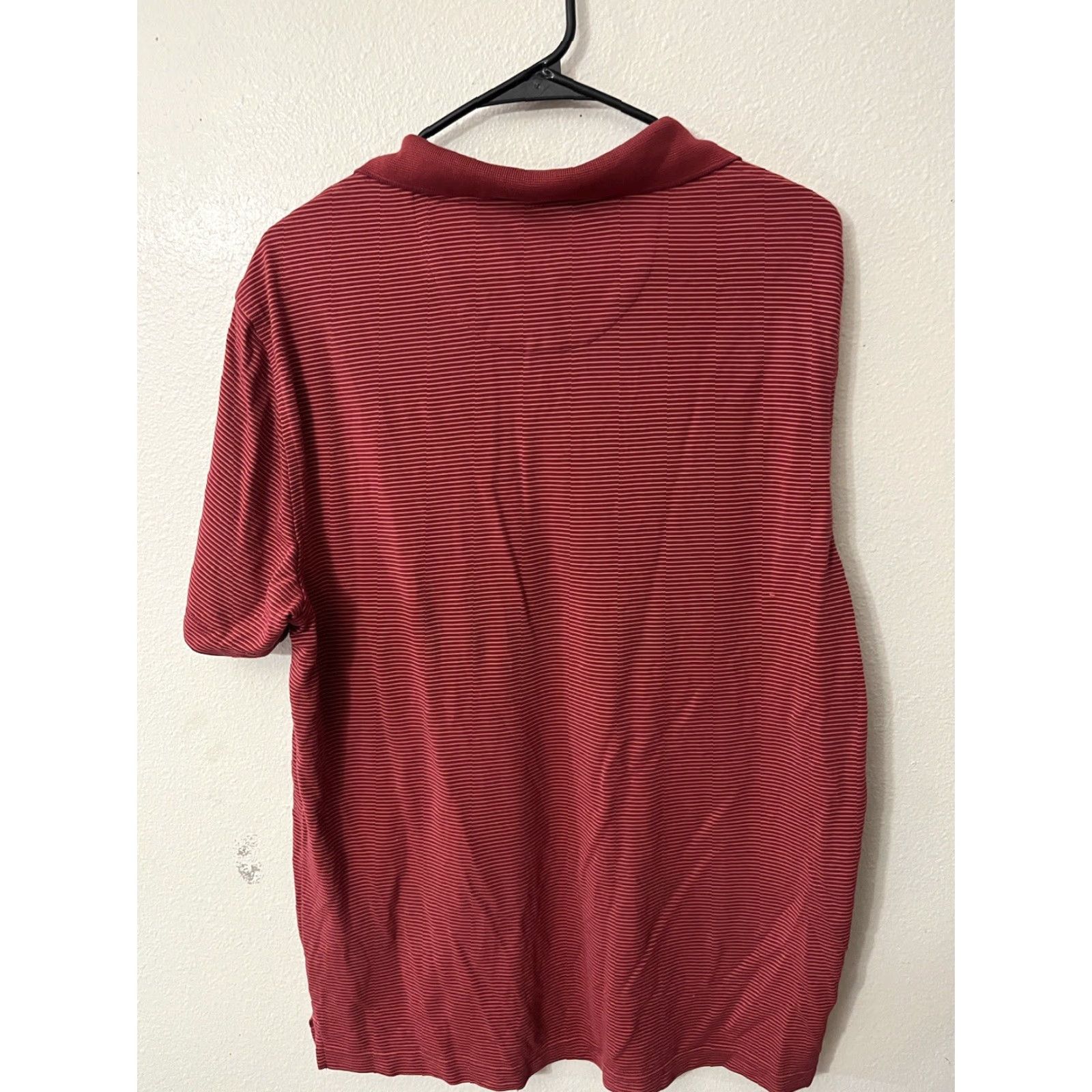 Van Heusen VAN HEUSEN Polo Shirt Red Striped Short Sleeve Men L Size US L / EU 52-54 / 3 - 2 Thumbnail