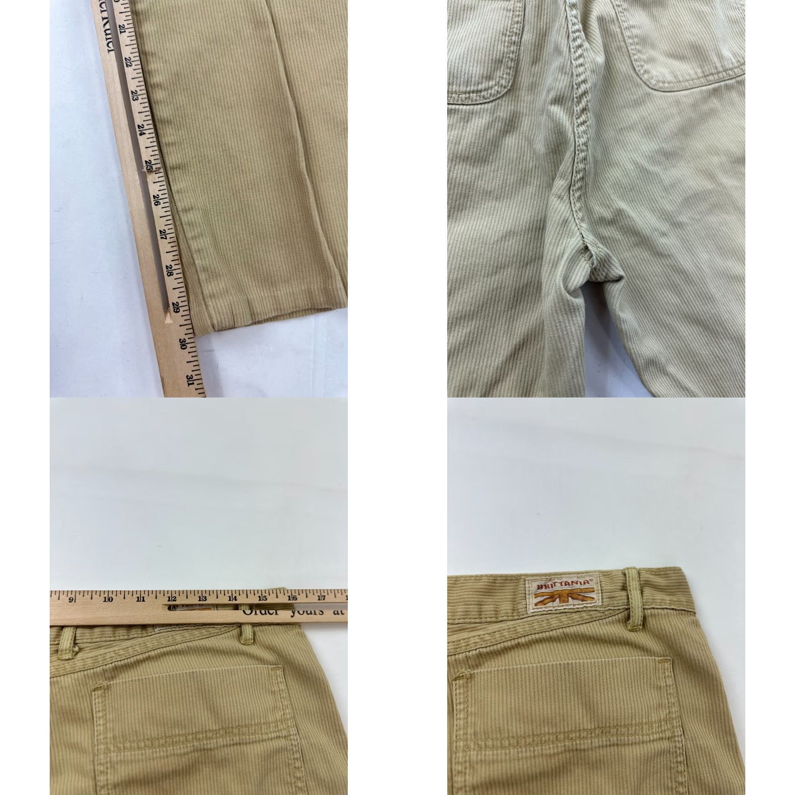 Vintage VINTAGE Brittania Pants Womens 36L Brown Corduroy High Rise Straight Leg Chino Casual Men/Women? Size 25" / US 0 / IT 36 - 8 Thumbnail
