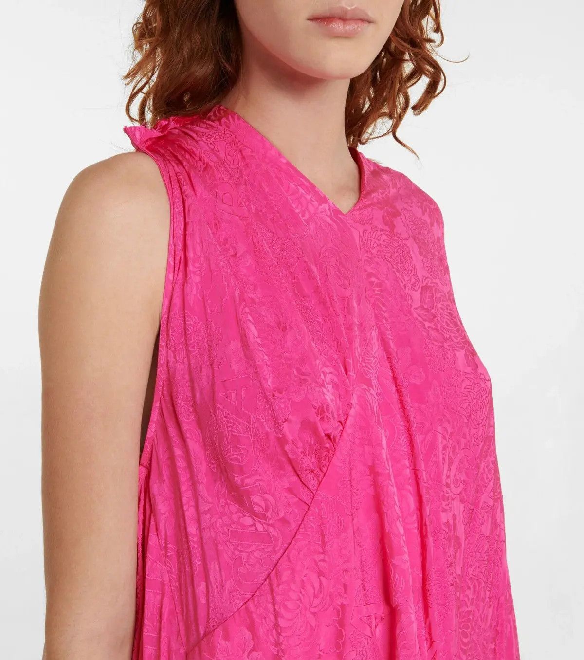 Balenciaga o1bcso1str1124 Asymmetric Dress in Pink/Red Size S / US 4 / IT 40 - 5 Thumbnail