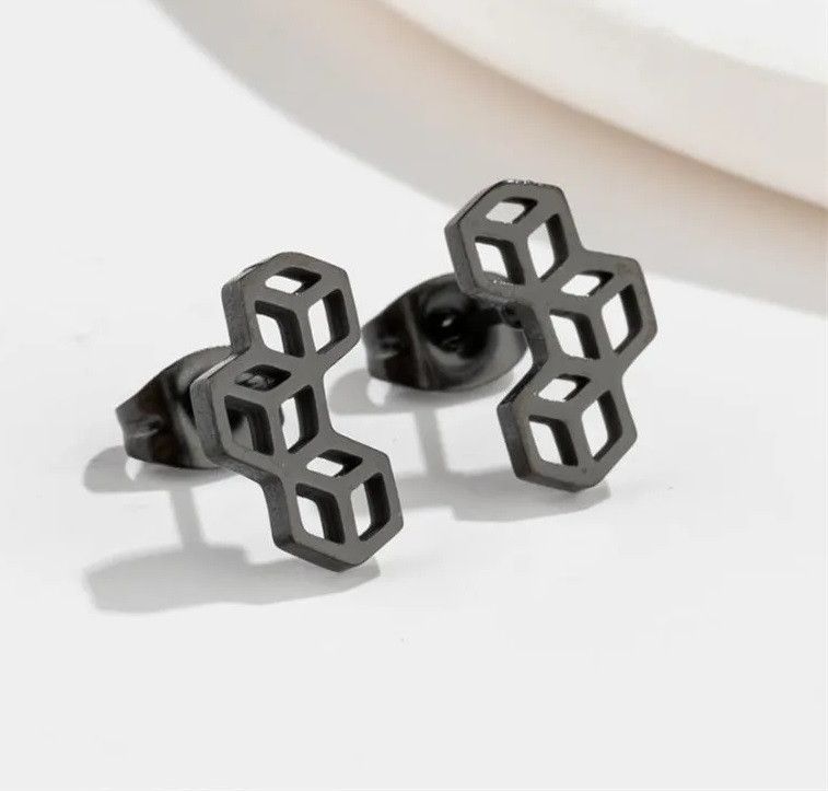 Jewelry Multiple Cube Cat Stud Earrings Charm Earring Gift Size ONE SIZE - 1 Preview