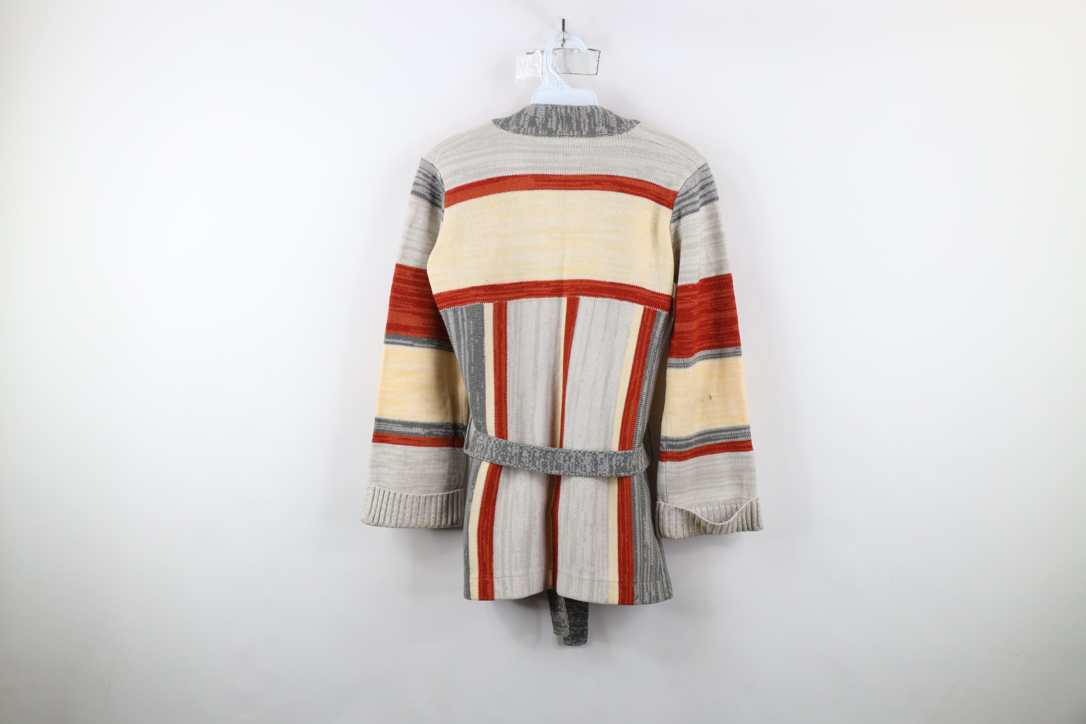 Vintage Vintage 70s Mid Century Modern MCM Belted Cardigan Sweater Size M / US 6-8 / IT 42-44 - 13 Thumbnail
