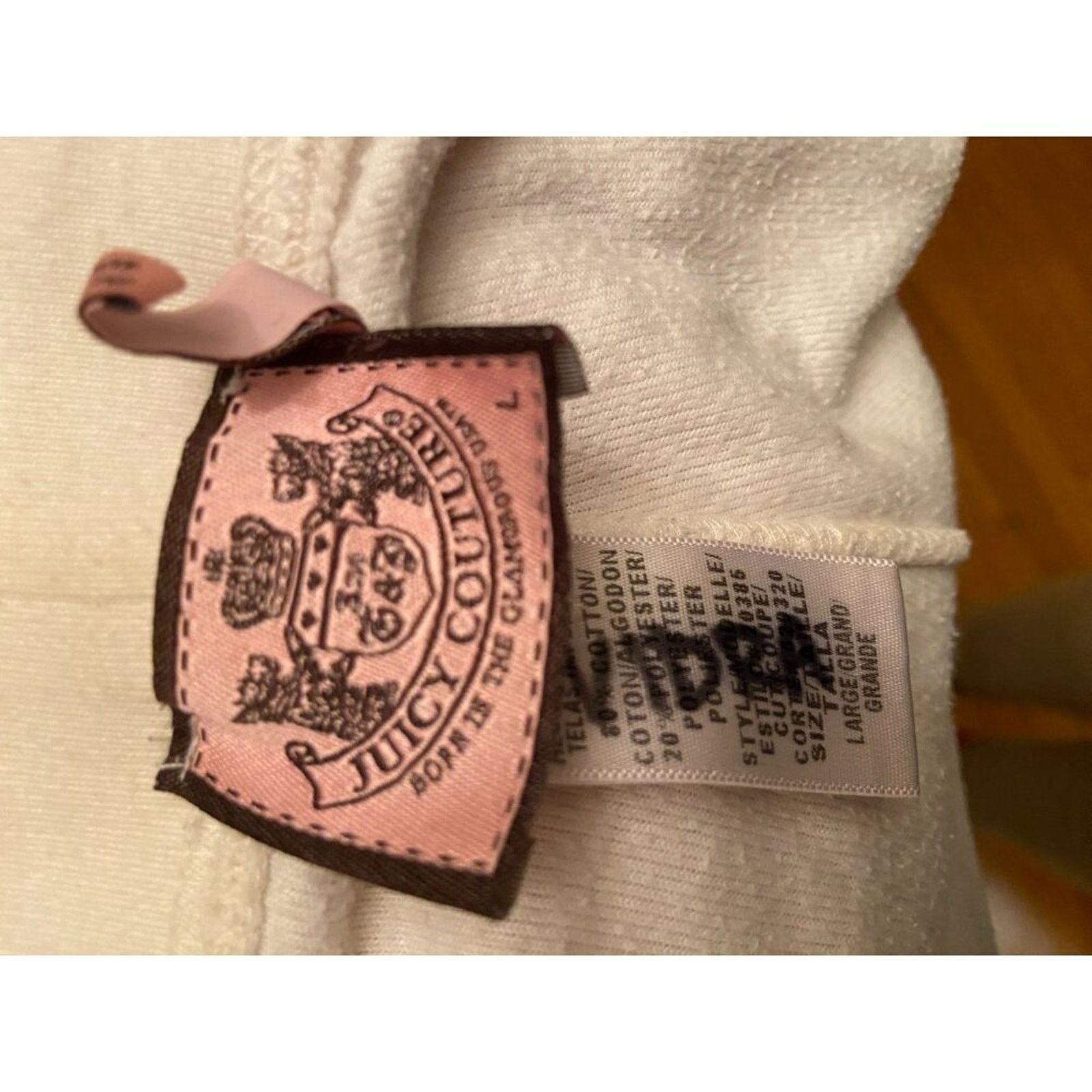Juicy Couture Ladies Large Juicy Couture "Juicy" Velour Pants Inseam 33" Size 34" / US 12 / IT 48 - 2 Thumbnail